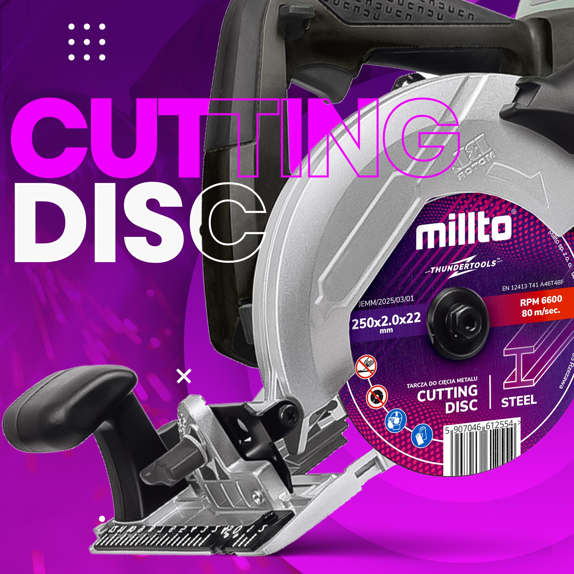 50x Millto Disco Corte Metal 230x2 mm Acero Inoxidable Chapa de Amoladora Angular Cortar Acero Hierro Plástico para Herramientas Trabajo Metálico Cortes Precisos