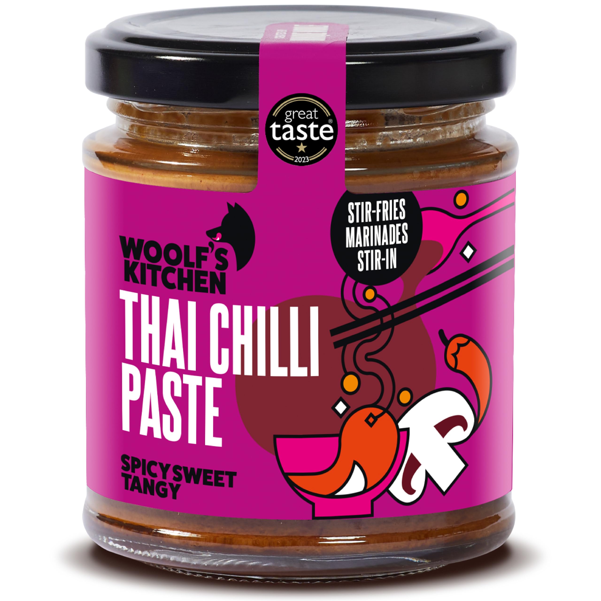 Sponsored Ad – The Woolf’s Kitchen | NAM Prik Pow | Authentic Thai Chilli Paste | Tangy Tamarind & Smoky Fusion | Essential for Rice, Noodles, Burgers | Elevate Asian Meals | Gochujang Flavor Boost | 190ml