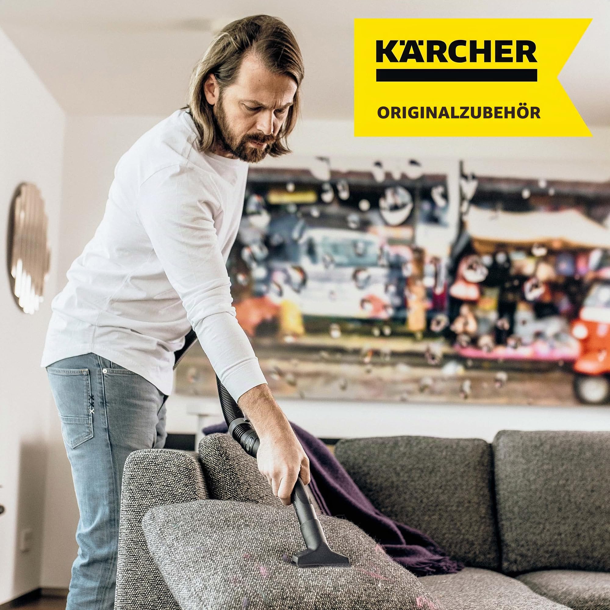 Kärcher Original Haushaltsset mit umschaltbarer Trockensaugdüse und Polsterdüse Nass-/Trockensauger Schwarz