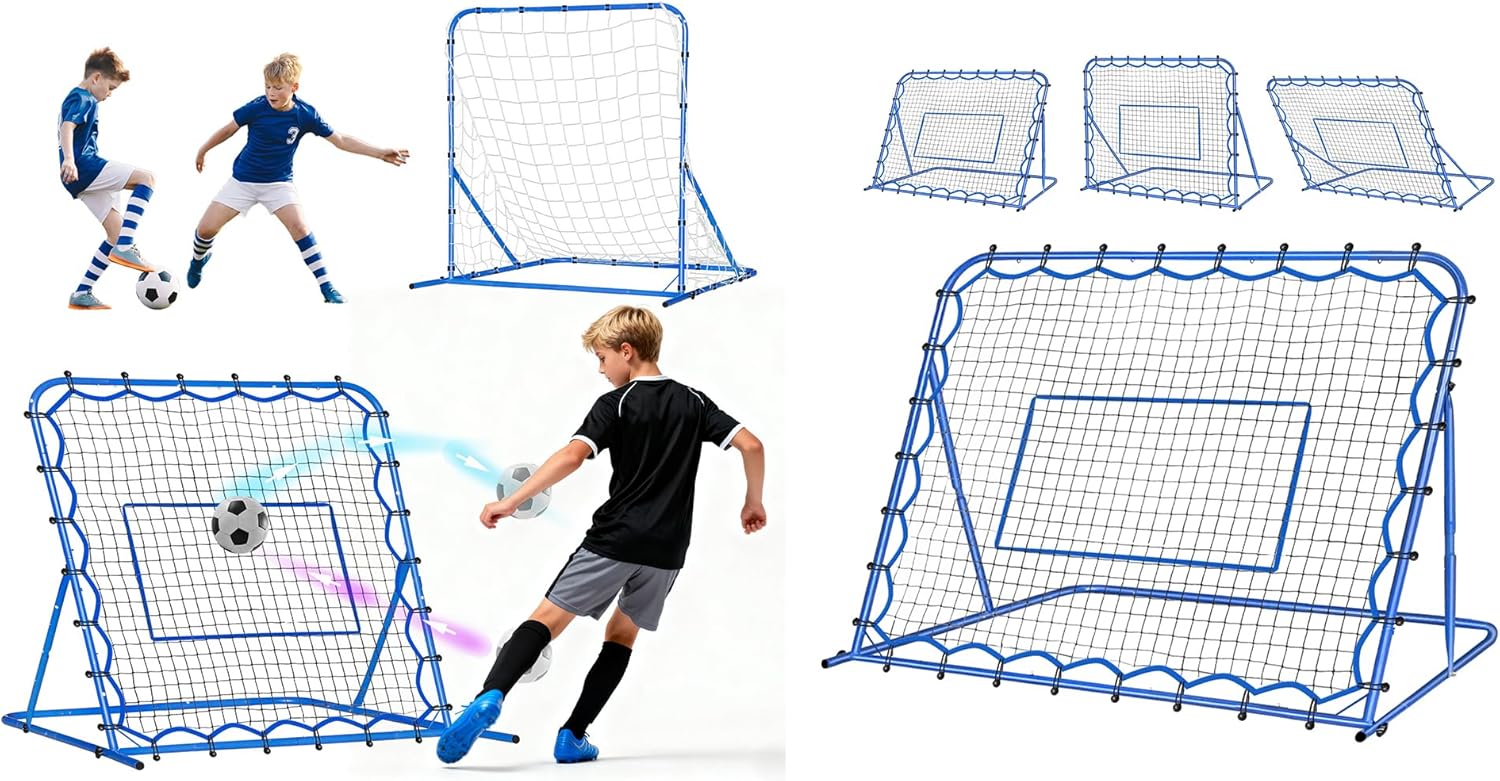 Winthai 4.8x3.7FT Rebounder Net with 4x4FT Soccer Goal Rebounder Net
