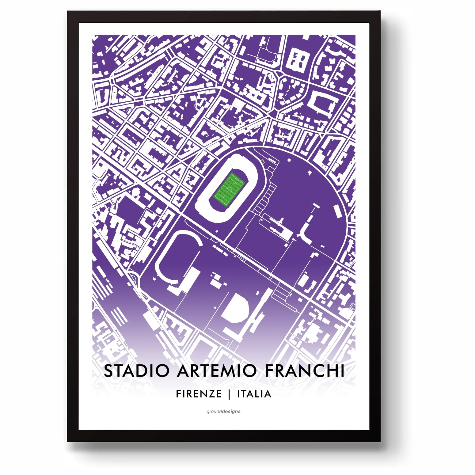GroundDesigns ACF FIORENTINA Stadio Artemio Franchi Stadium Map