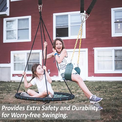 Miniatura 5 de Veriluck Kit para colgar correas de columpio de árbol  3 pies8 pies15 pies20 pies30 pies, fuerte y duradero  Soporta hasta 5000 libras  Correas