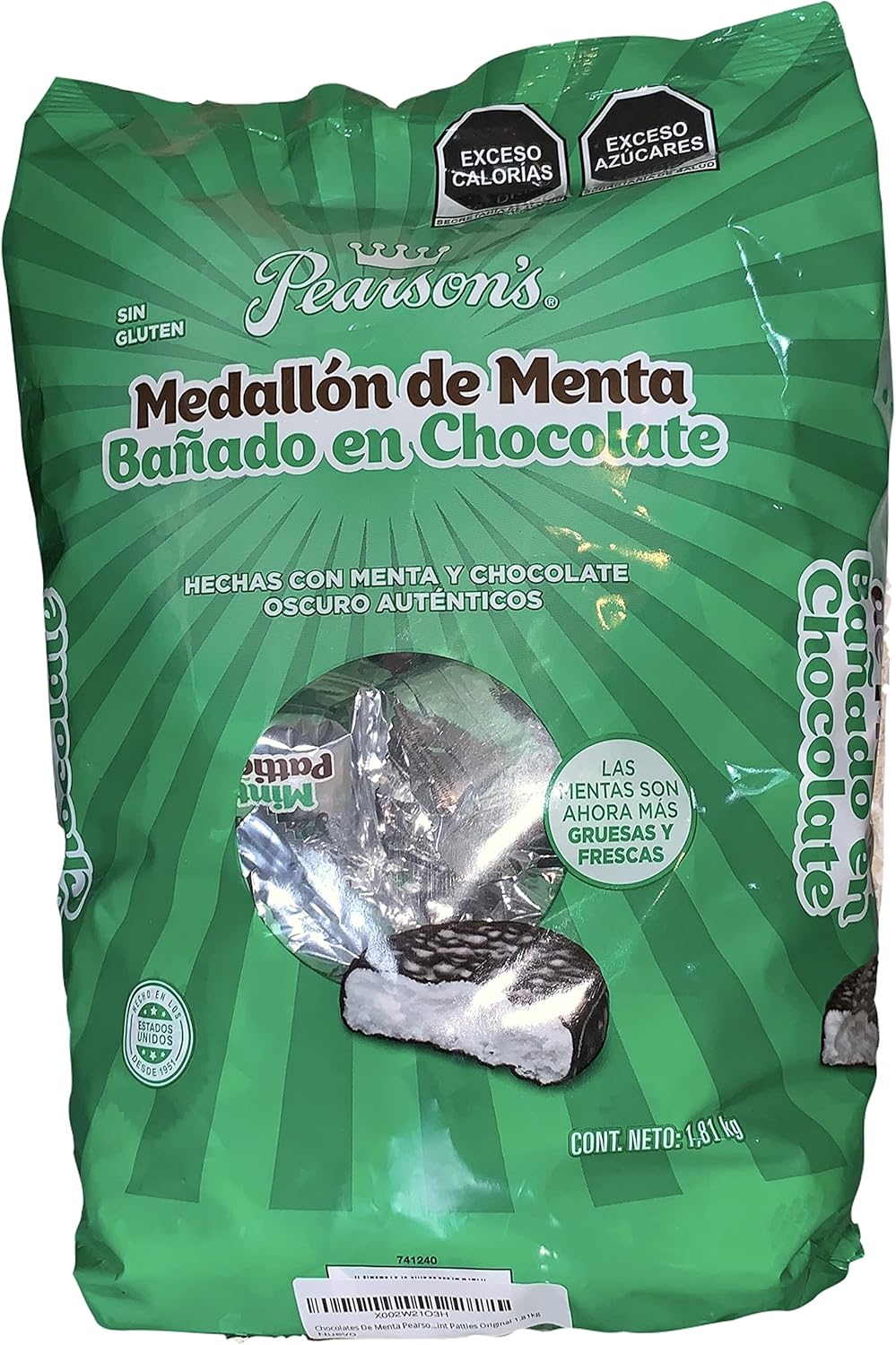 Chocolates De Menta Pearsons Mint Patties Original 1.81kg