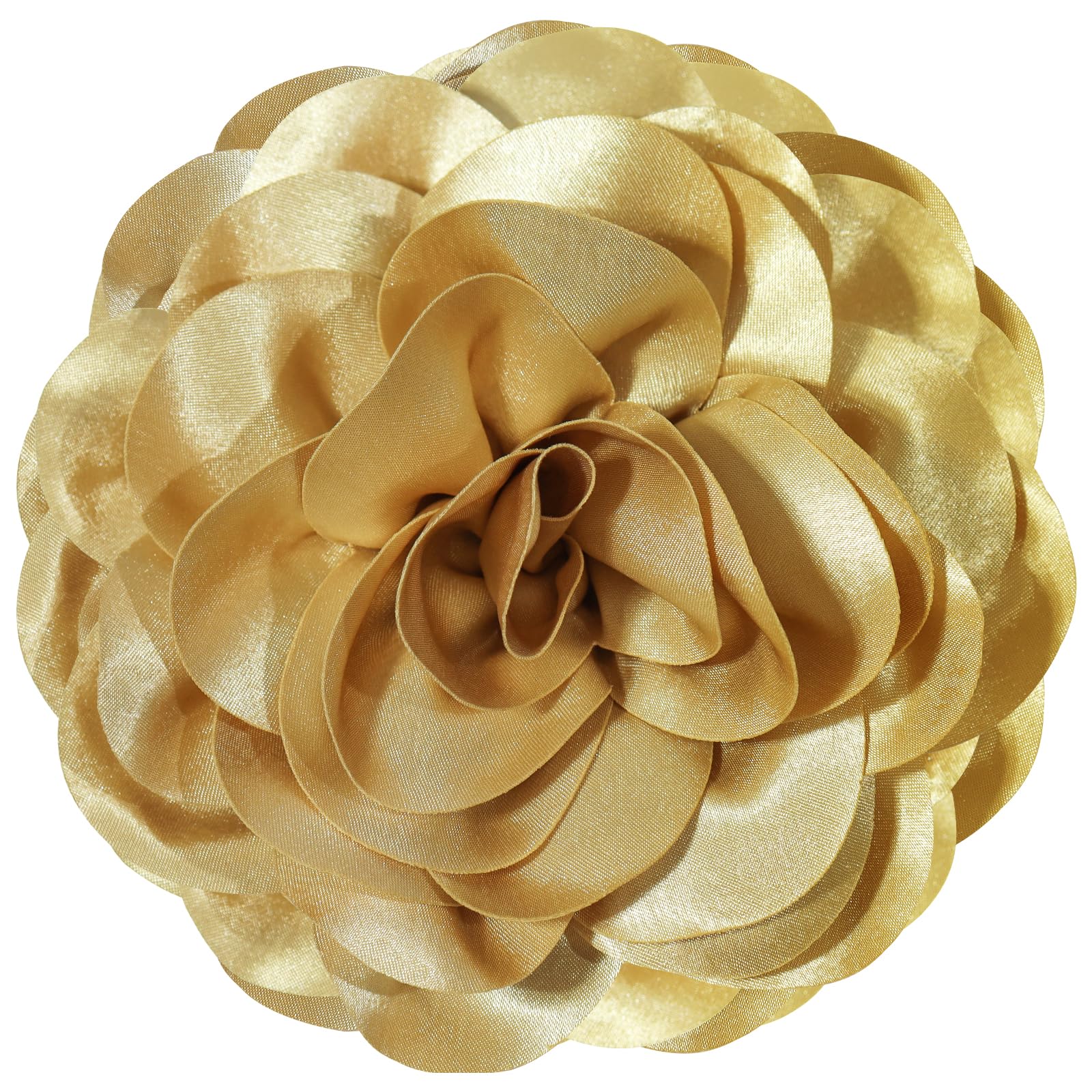 Big Flower Dainty Satin Fabric Rose Flower Brooches Large Rose Flowers Satin Lapel Brooches for Women Wedding Dinner Party Decoration 7.48 Inches