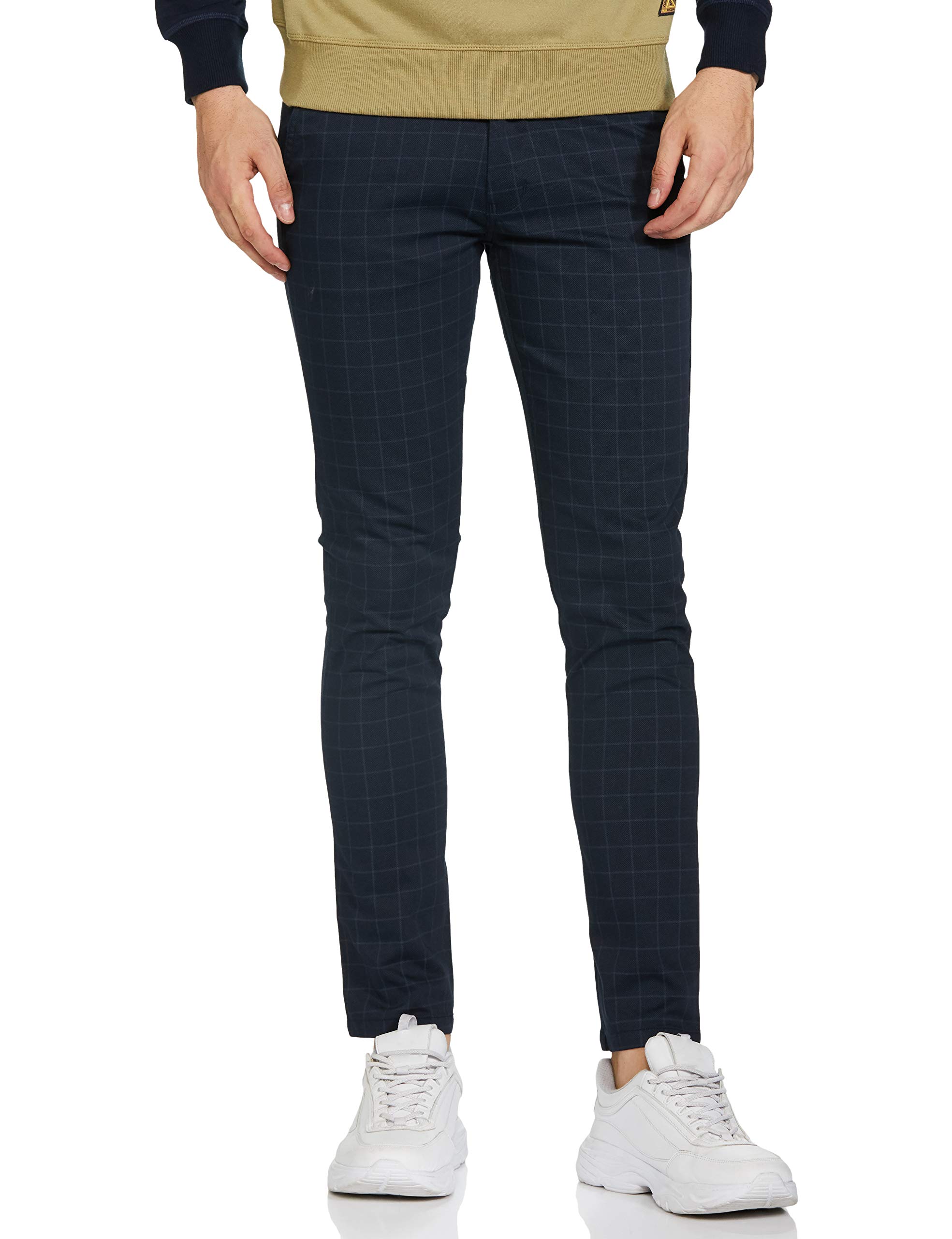 the indian garage co Men Slim Fit Striped Mid-Rise Chinos-picture-26