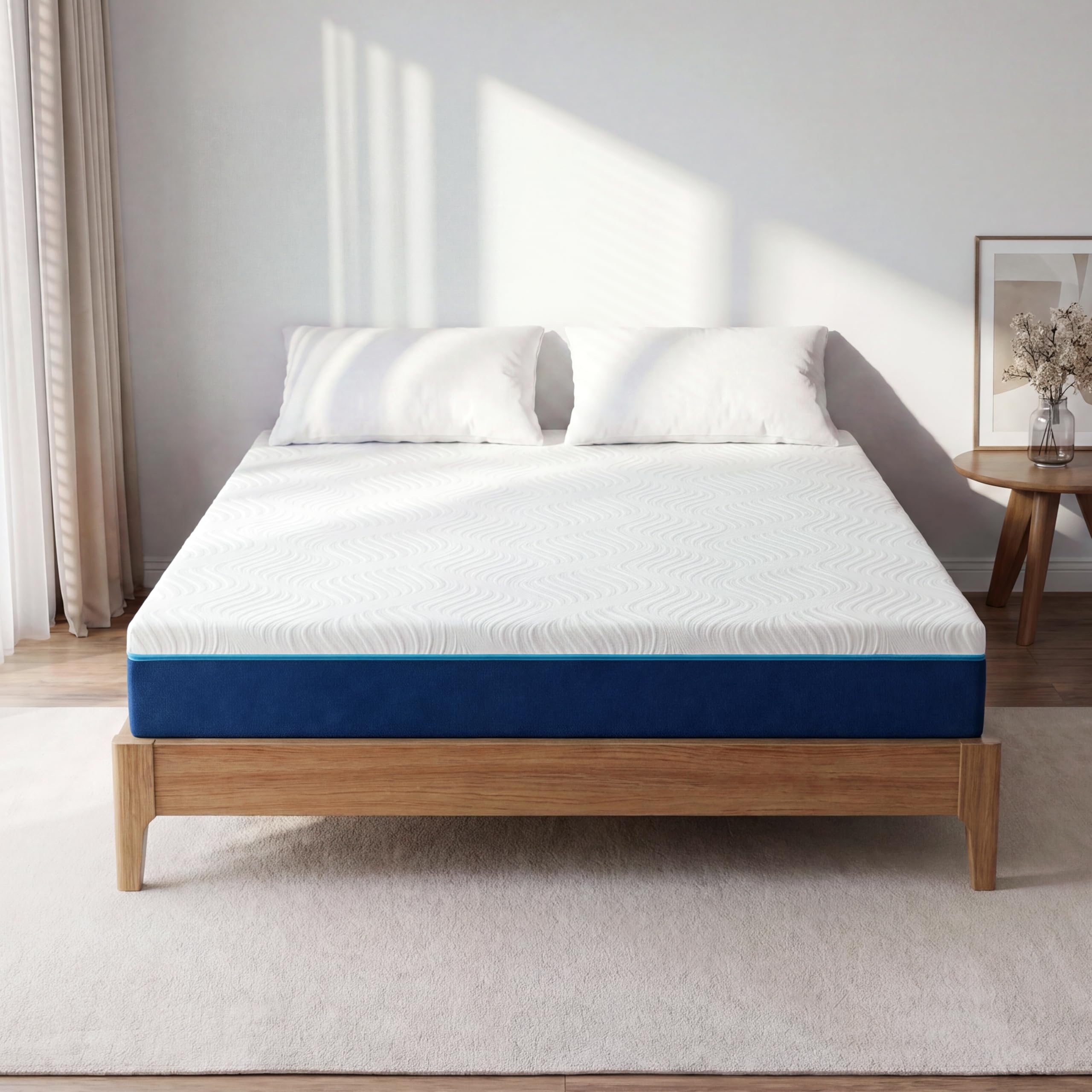 DEWINNER Matelas 160x200, 20cm Épaisseur, Mousse à Mémoire de Forme, Fermeté Moyenne, 7 Zones de Confort, Soutien Parfait, Réversible à Deux Faces,pour Chambre Adulte, Couple ou Appoint