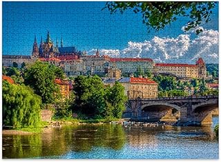 Jigsaw Puzzles 500 Pieces for Adult Prague Czech Republic Puzzle Game for Family Wooden Puzzle Toy Educational Games Puzzles for Home Decor