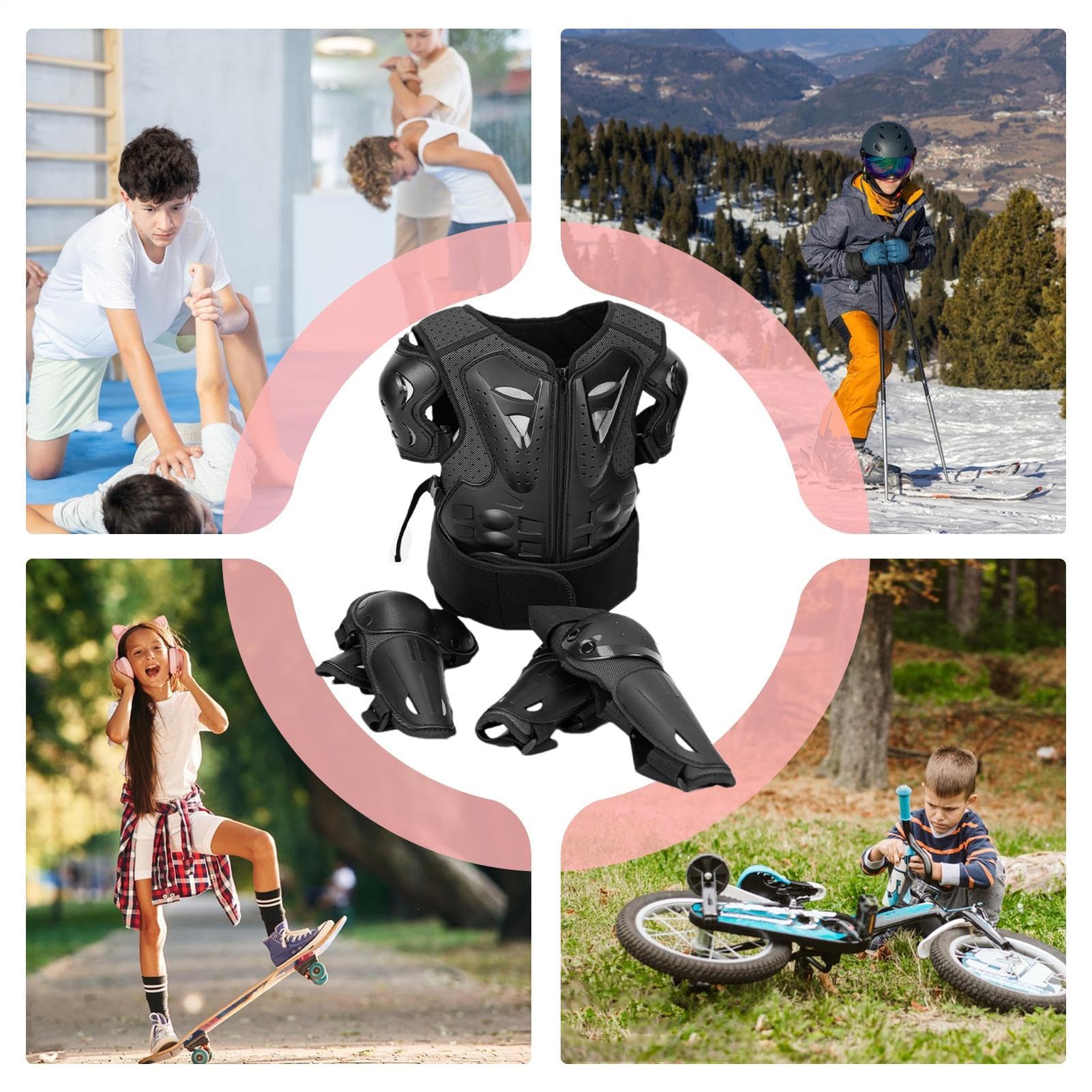 Équipement De Moto Polyvalent pour Enfant - Combinaison De Protection Et Ensemble, Équipement De Moto | Combinaison De Protection De Poitrine pour Motocross, Résistante