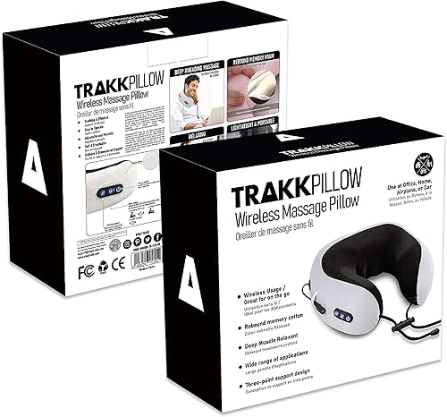 Miniatura 2 de TRAKK Masajeador de cuello y almohada de viaje, almohada de cuello en forma de U y masajeador eléctrico para músculos, hombros, dolor cervical y