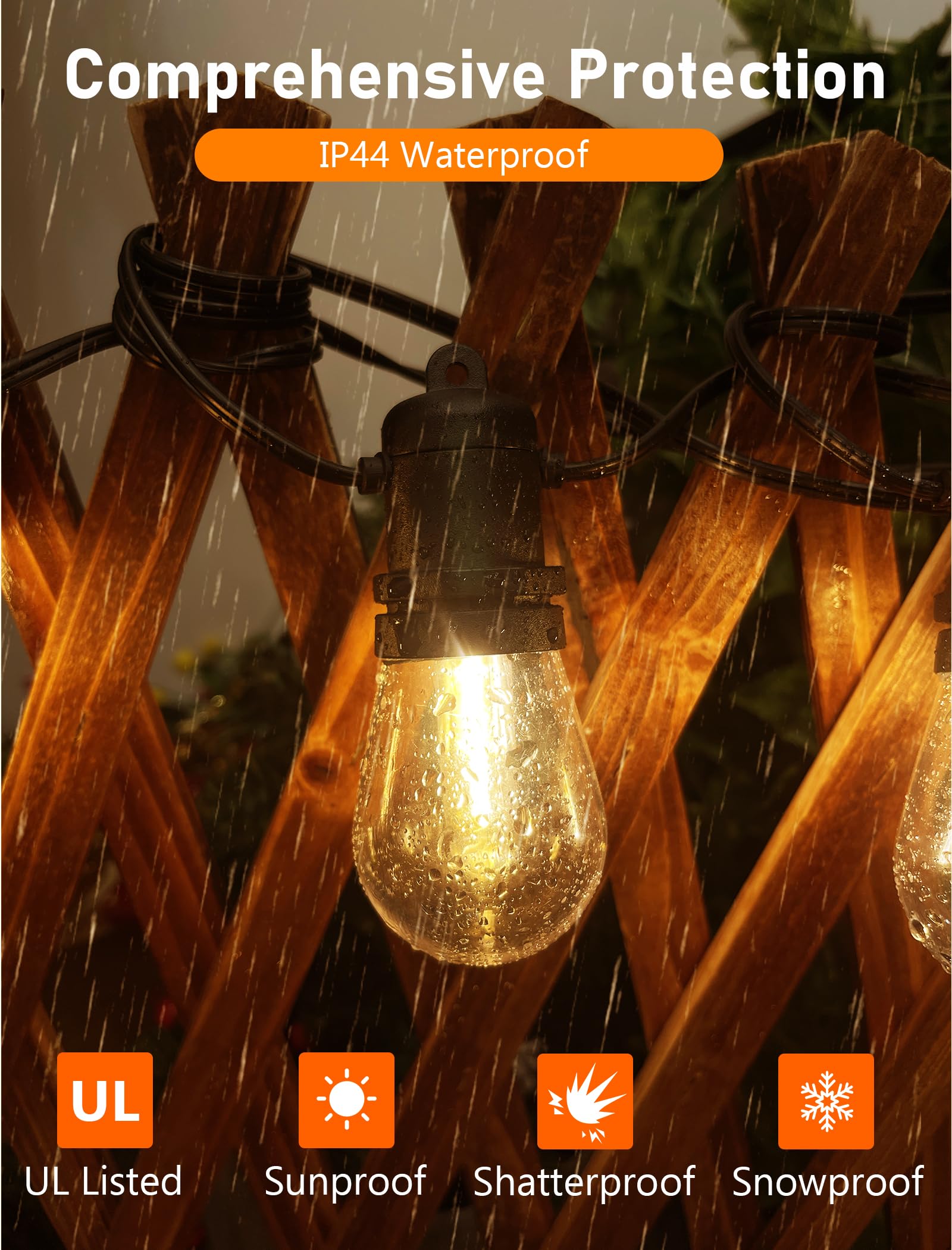 12 Pack LED Replacement Bulbs E12 T13 LED Light Bulbs for Outdoor String Lights Shatterproof Dimmable E12 Candelabra — view 4