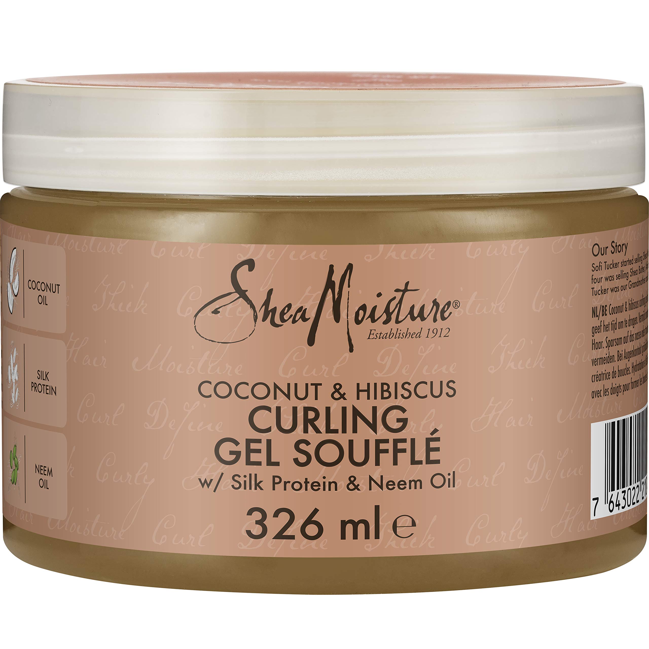 SHEA MOISTURECoconut & Hibiscus Curling Gel Soufflé no silicones or sulphates for thick, curly hair 326 ml