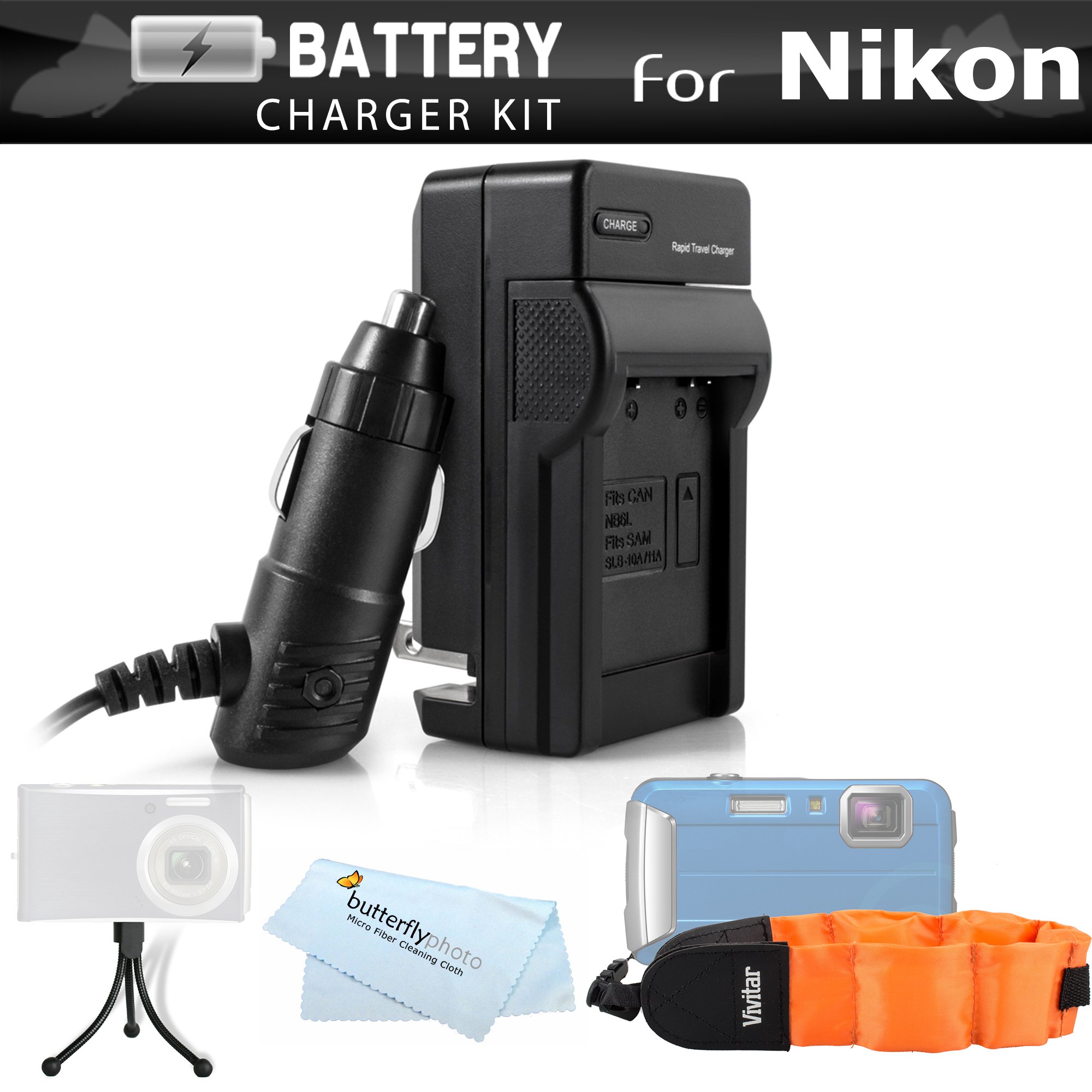 Battery Charger Kit For Nikon Coolpix Aw120 Aw110 Aw130 W300