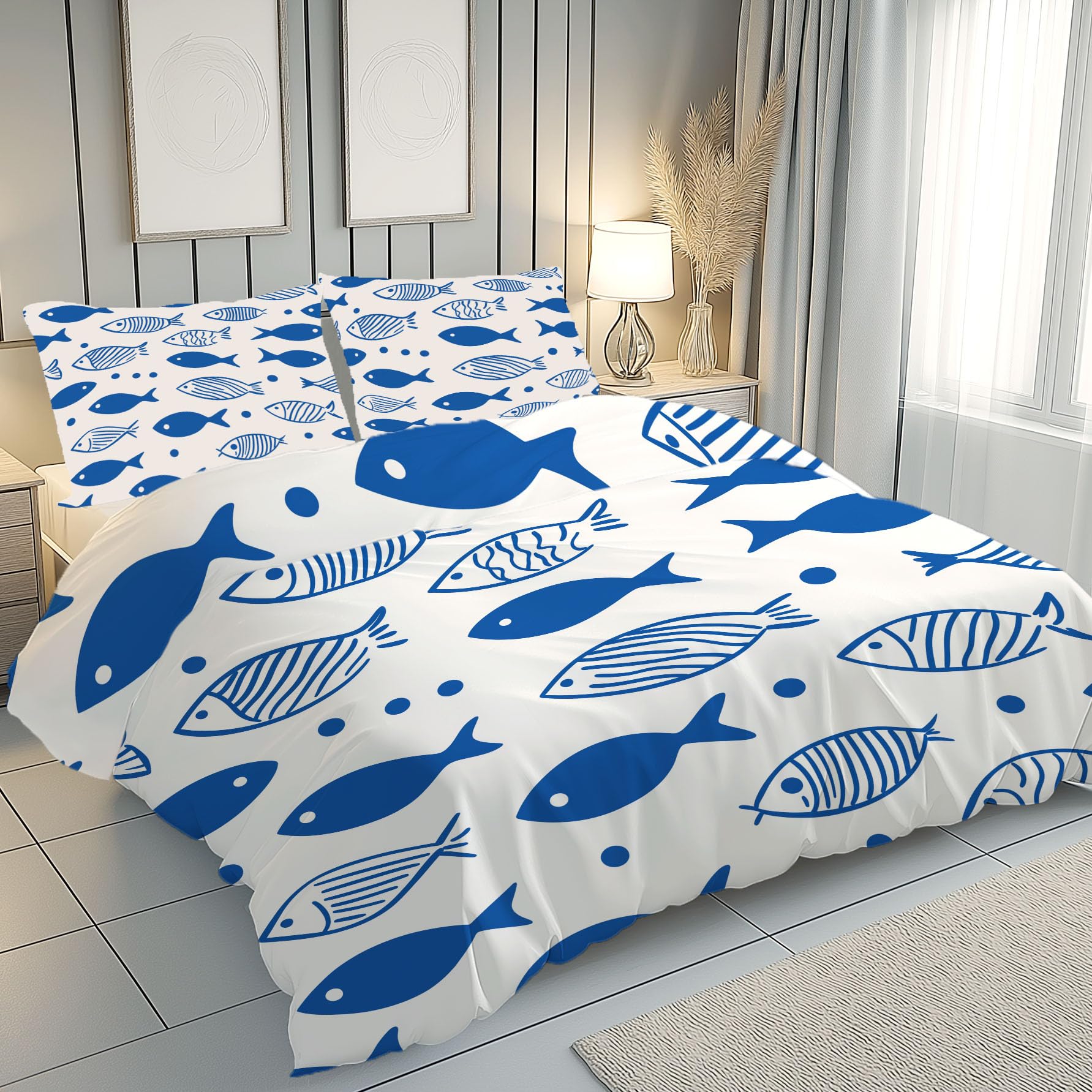 Parure de lit animaux marins microfibre infroissable pour en finir avec la corvée de repassage