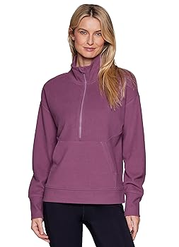 RBX Women's 1/2 Zip Fleece Pullover, Lightweight Fleece