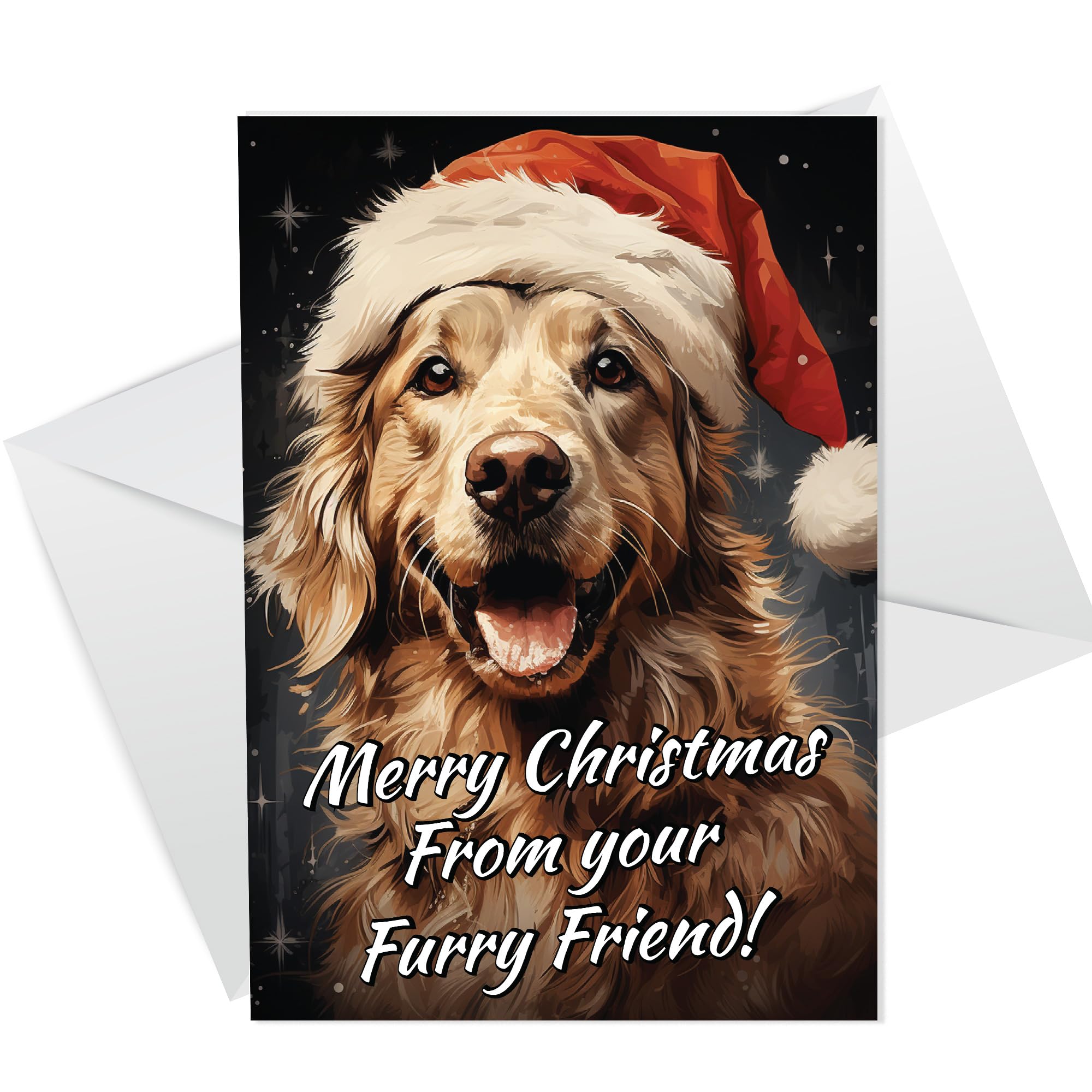 RED OCEAN Labrador Dog Christmas Card, Funny Dog Greetings Card, Labrador Dog Greetings Card, Card From Dog, Dog Cards, Dog Christmas Cards