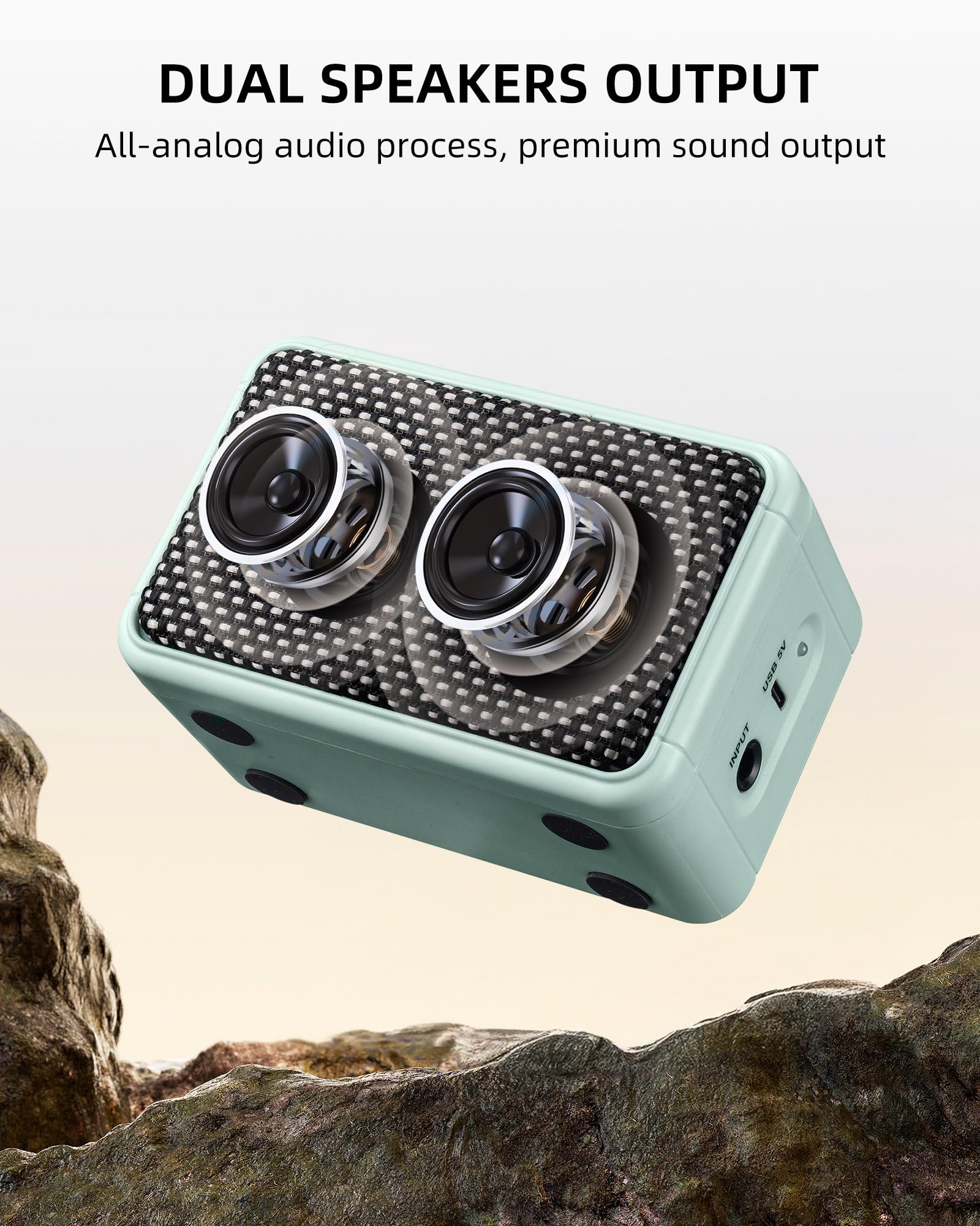 LEKATO 5W Mini amplificatore per chitarra, amplificatore elettrico ricaricabile con effetti Clean/Overdrive, Bluetooth 5.0 portatile (Blu)