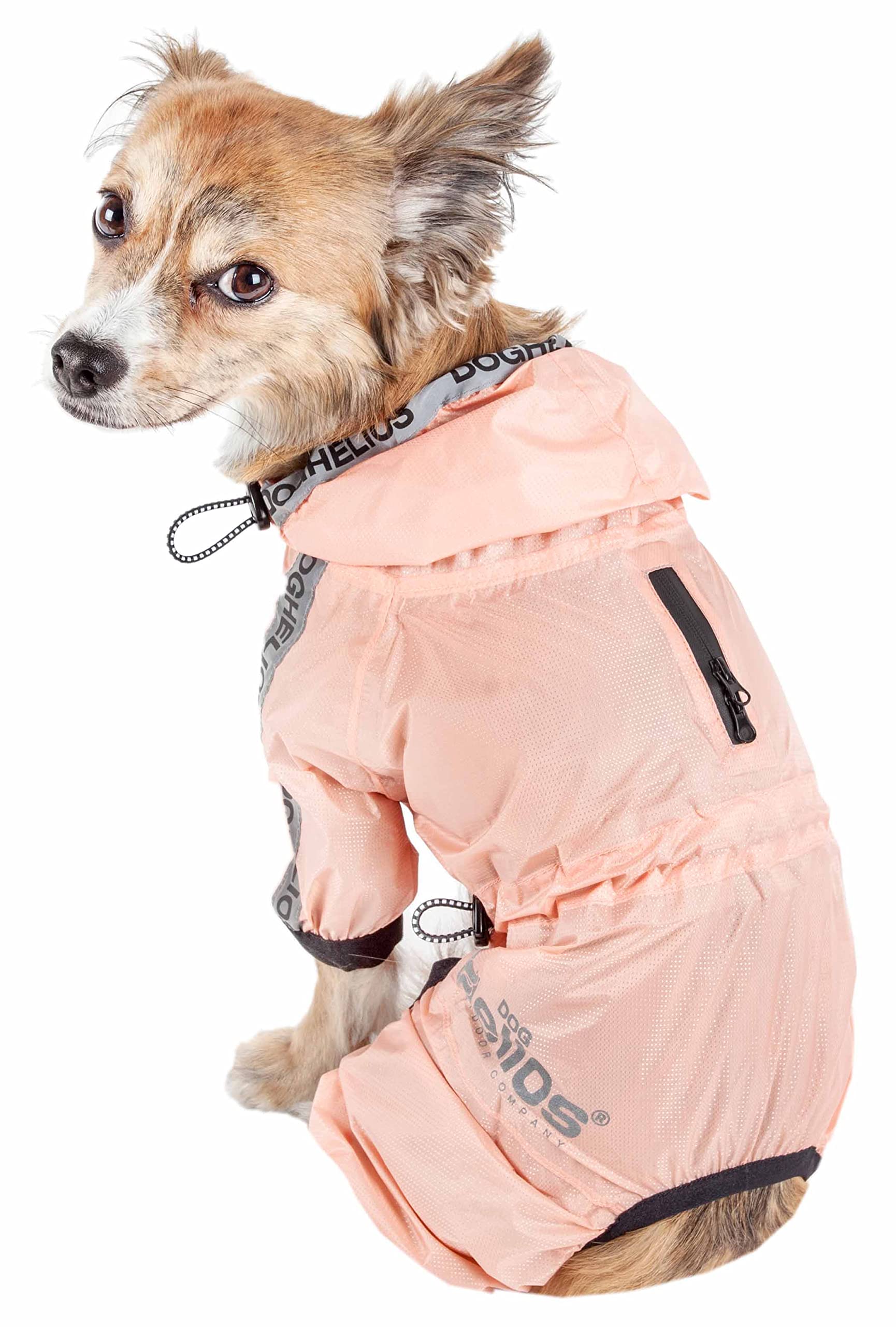 Dog Helios Hunde-Regenmantel Torrential Shield, wasserdicht, mehrfach verstellbar, Ganzkörper-Regenjacke