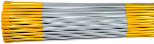 Miniatura 5 de Estacas amarillas de nieve Pro de 5 pies, marcadores de entrada de 60 x 516 pulgadas, punta puntiaguda, cinta reflectante Hy Viz, tapa de armadura