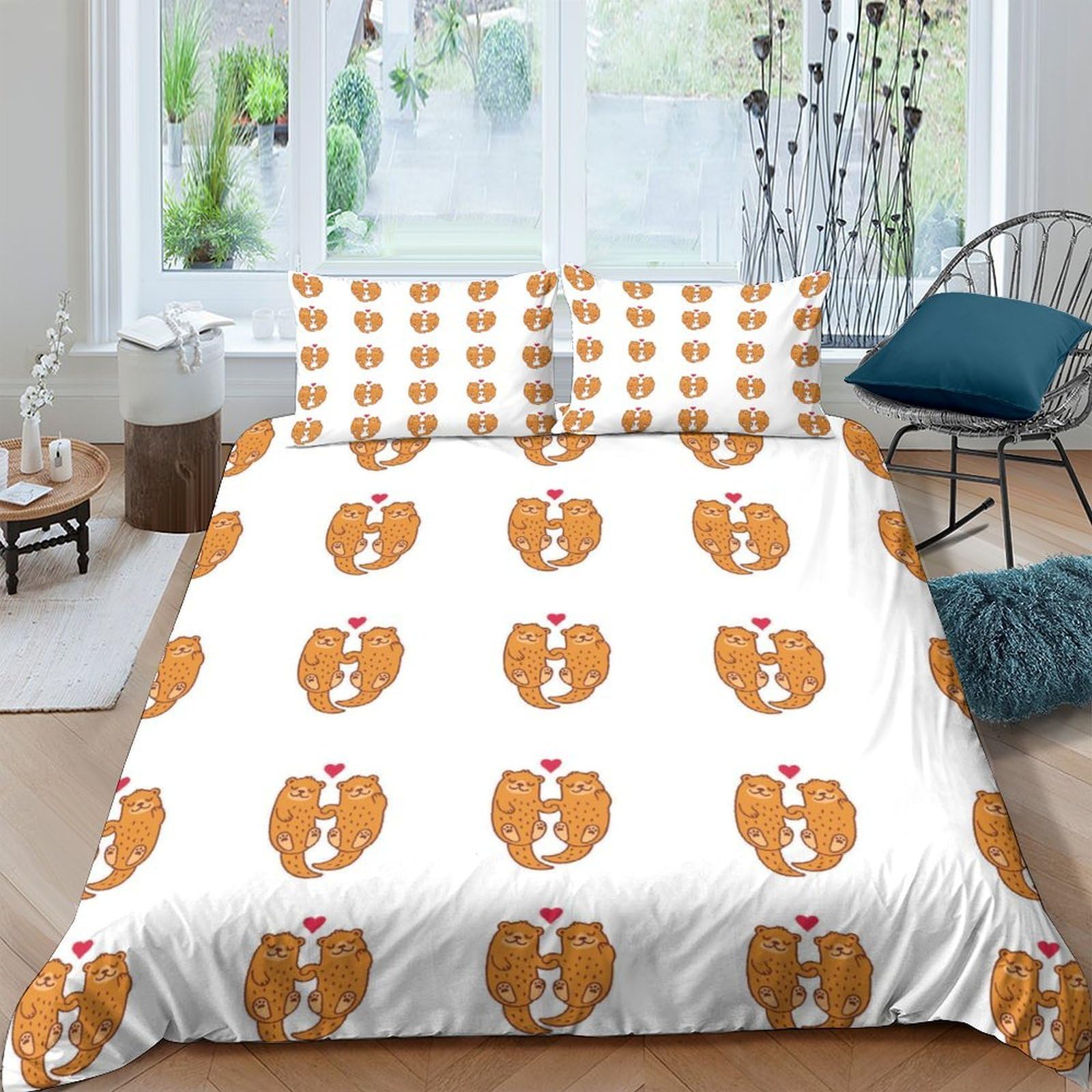 Ctjqhvkz Style-2 3D Printed Bear Cartoon Fitted Sheet Microfiber Soft Washable Bedroom Decor Animal Mattress Cover For Adults Teens Single（135X200cm）