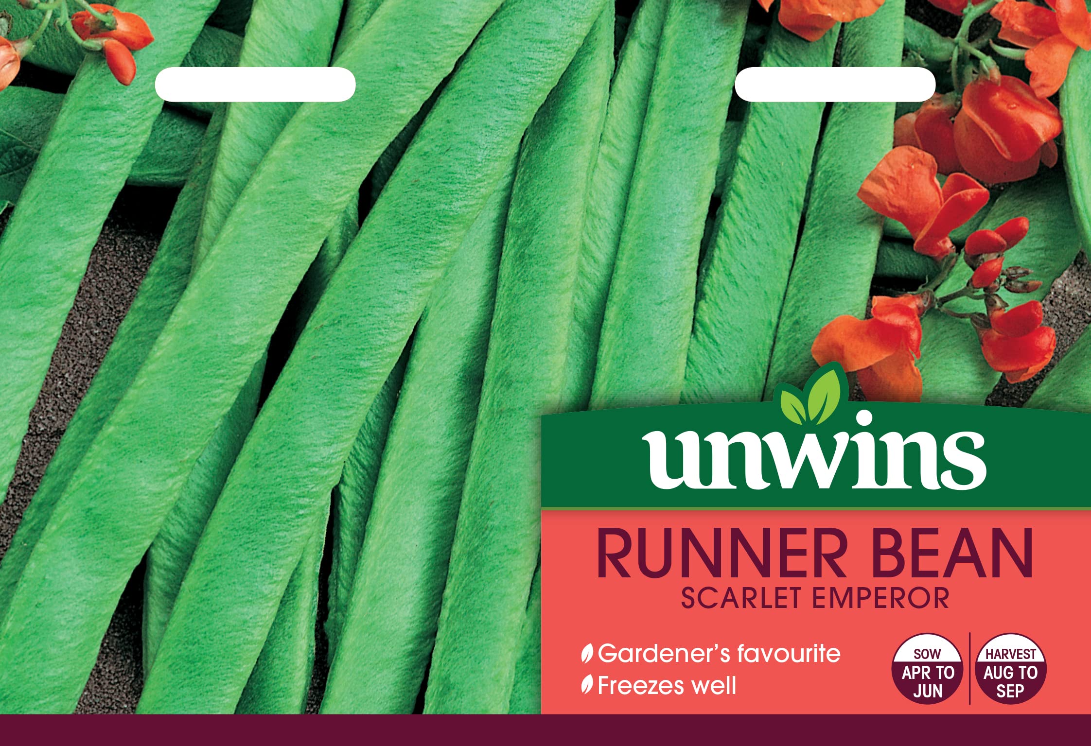 Unwins Runner Bean Scarlet Emperor Organic Seeds