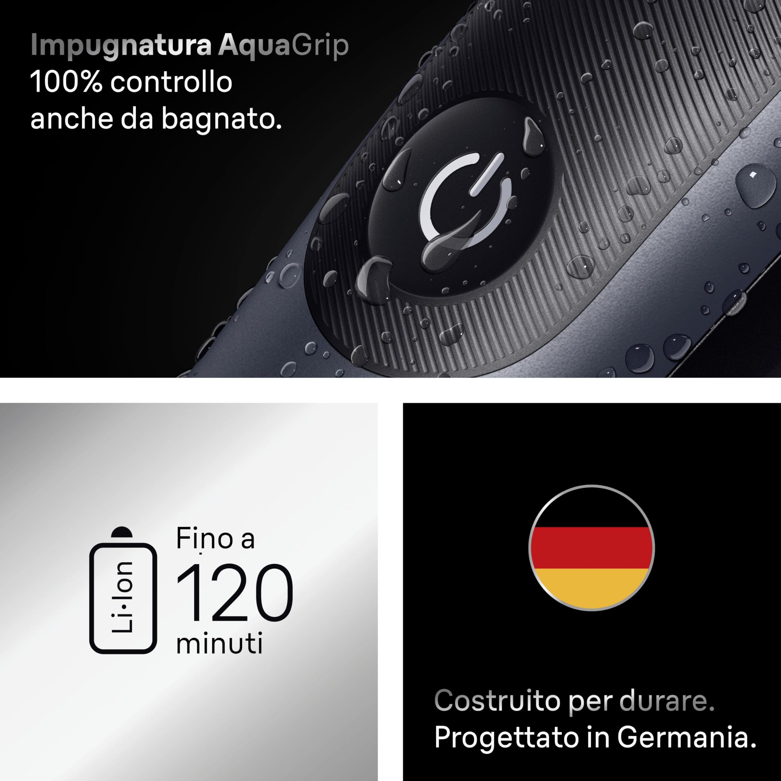 Braun Rifinitore All-In-One Series 7 AIO7565, Rasoio Elettrico Barba E Capelli 13In1 Con Lama ProBlade E Tecnologia AutoSense, 120 Min. Di Autonomia, Pettini Aree Sensibili E Sfumatura, Wet&Dry, Blu