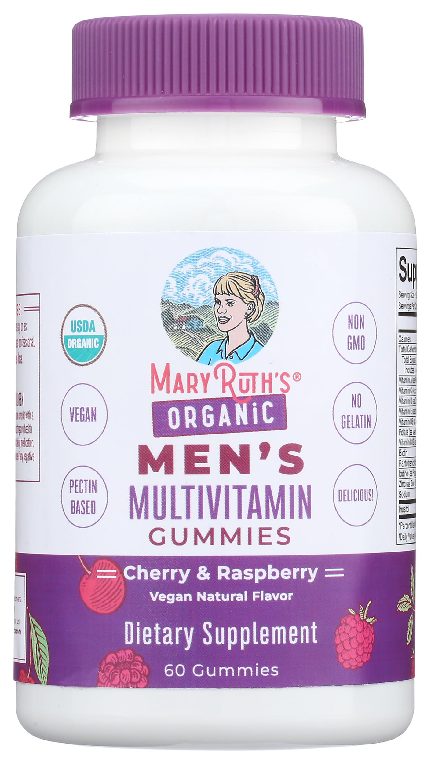 MARYRUTH'S Organic Men's Multivitamin Gummies, Vegan, Non-GMO, 60 Count — Amazon image 4