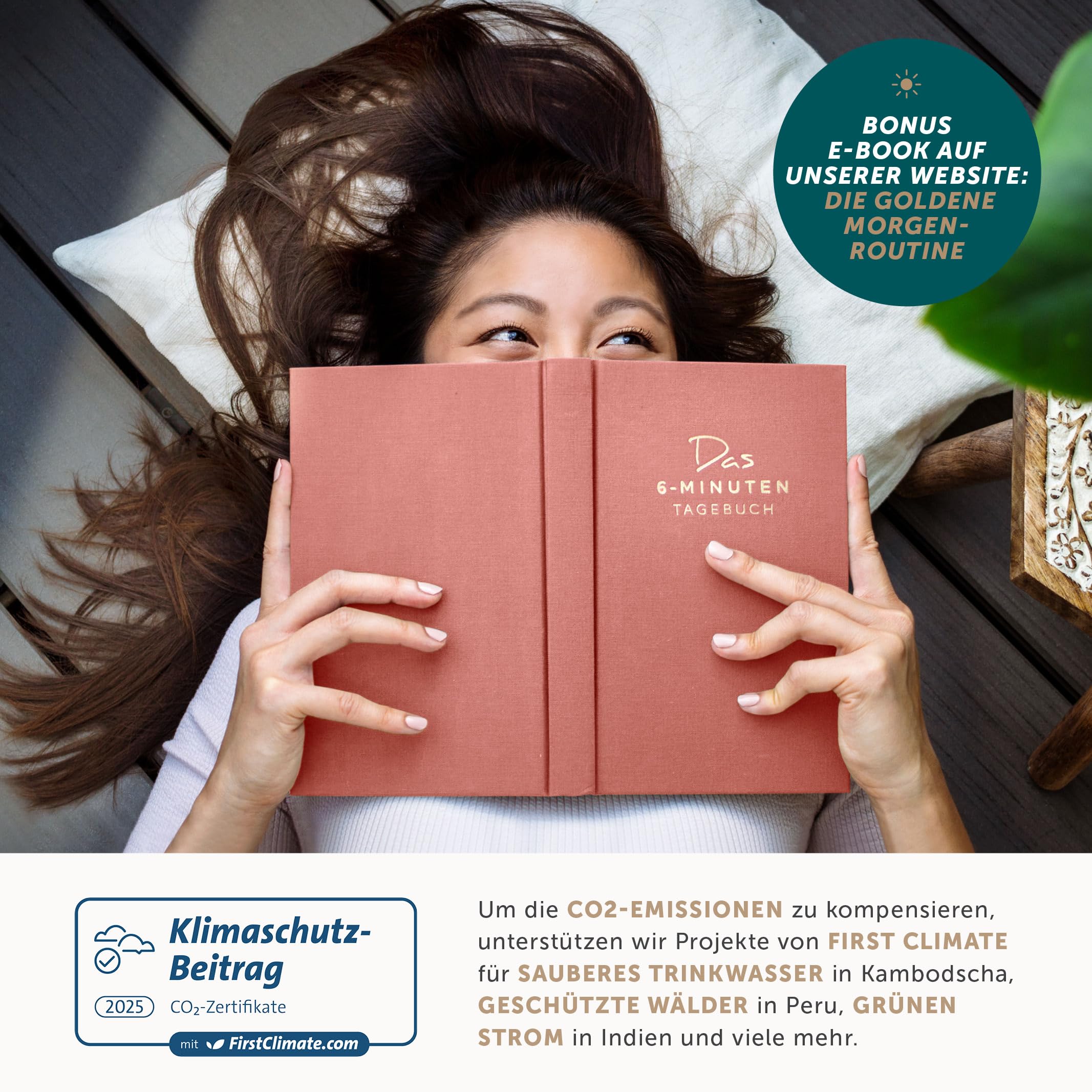 6-Minuten® Tagebuch für Erwachsene 2026 (Das Original) – Mehr Achtsamkeit, Resilienz & Selbstliebe – Dankbarkeitstagebuch, Journal Buch – Achtsamkeitstagebuch in 22 Sprachen übersetzt