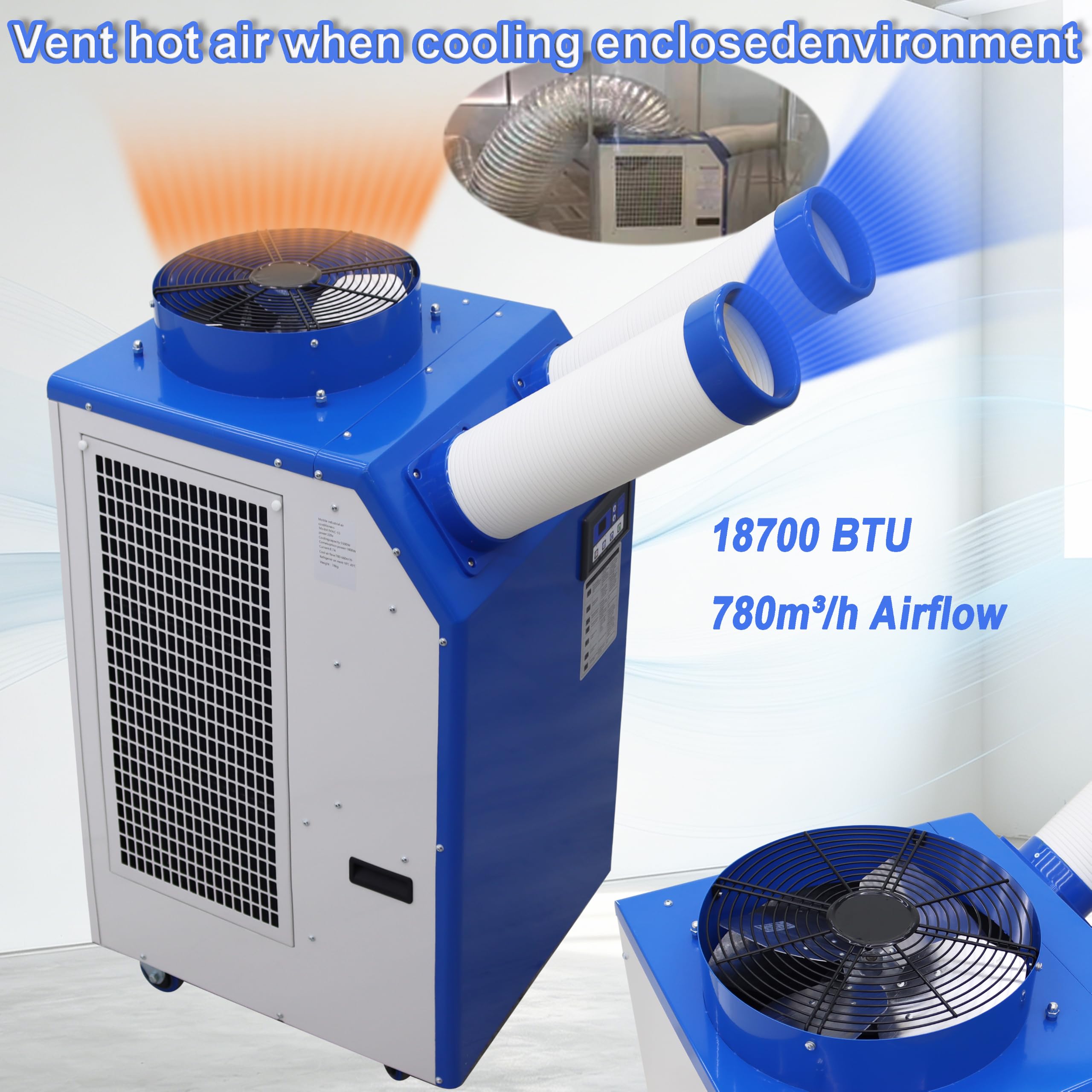 Amazon | TECHTONGDA 18700 BTU 工業用スポットクーラー ポータブル