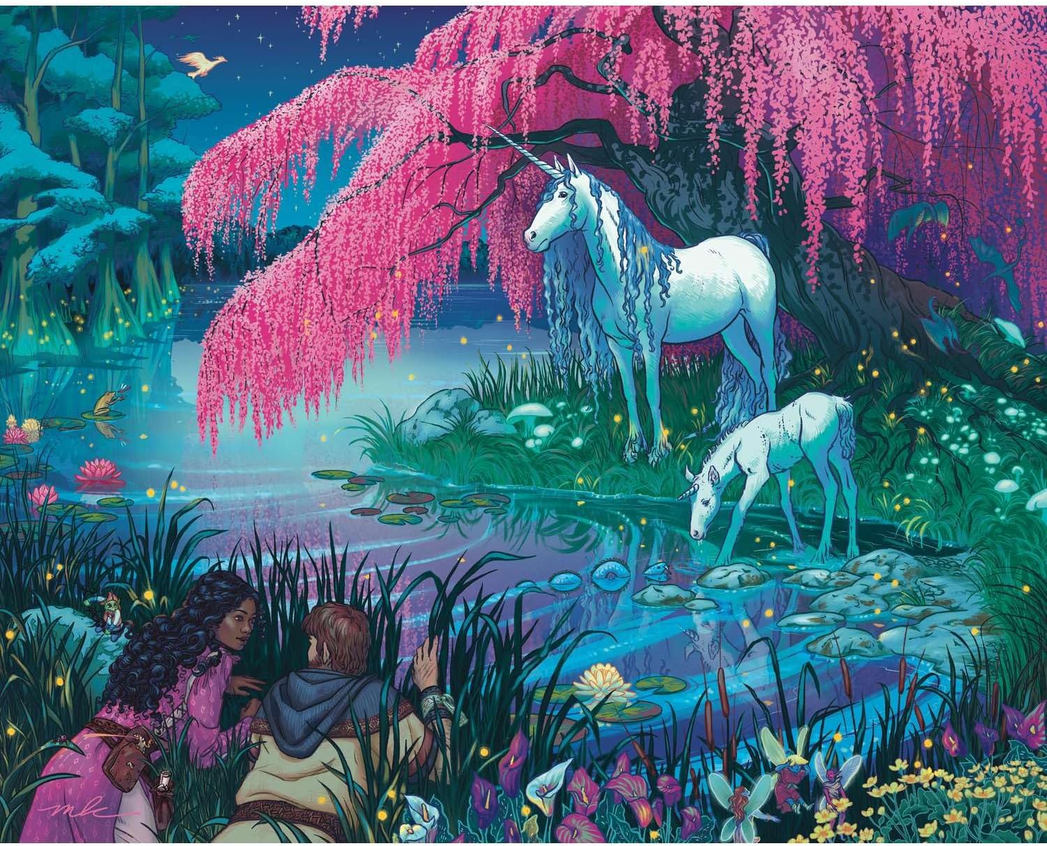 Boardwalk Puzzles Finding Unicorns, 100 Piece Jigsaw Puzzle, Made in USA