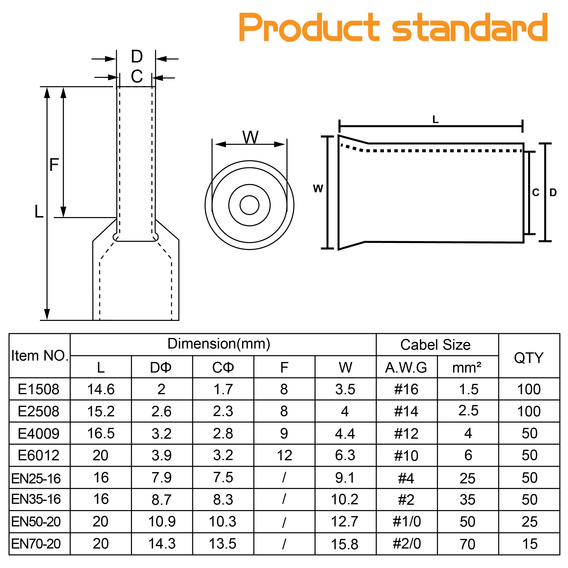 600 Pcs 7 Sizes Wire Ferrules Kit, Tinned Copper Crimp Connectors,22-18 AWG 16-1 600 Pcs 7 Sizes Wire Ferrules Kit, Tinned Copper Crimp Connectors,22-18 AWG 16-1