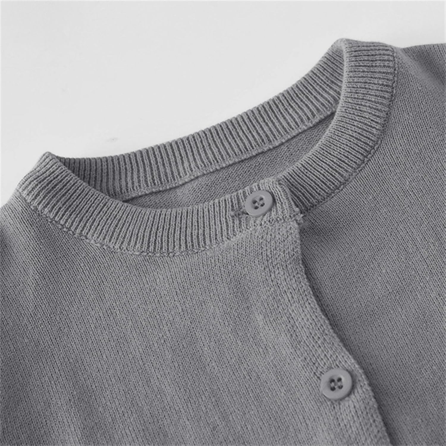 Girls Classic Knit Cardigan School Uniform Sweater Crewneck Button Front Outerwear Kids Toddler Knit Cardigan Sweater