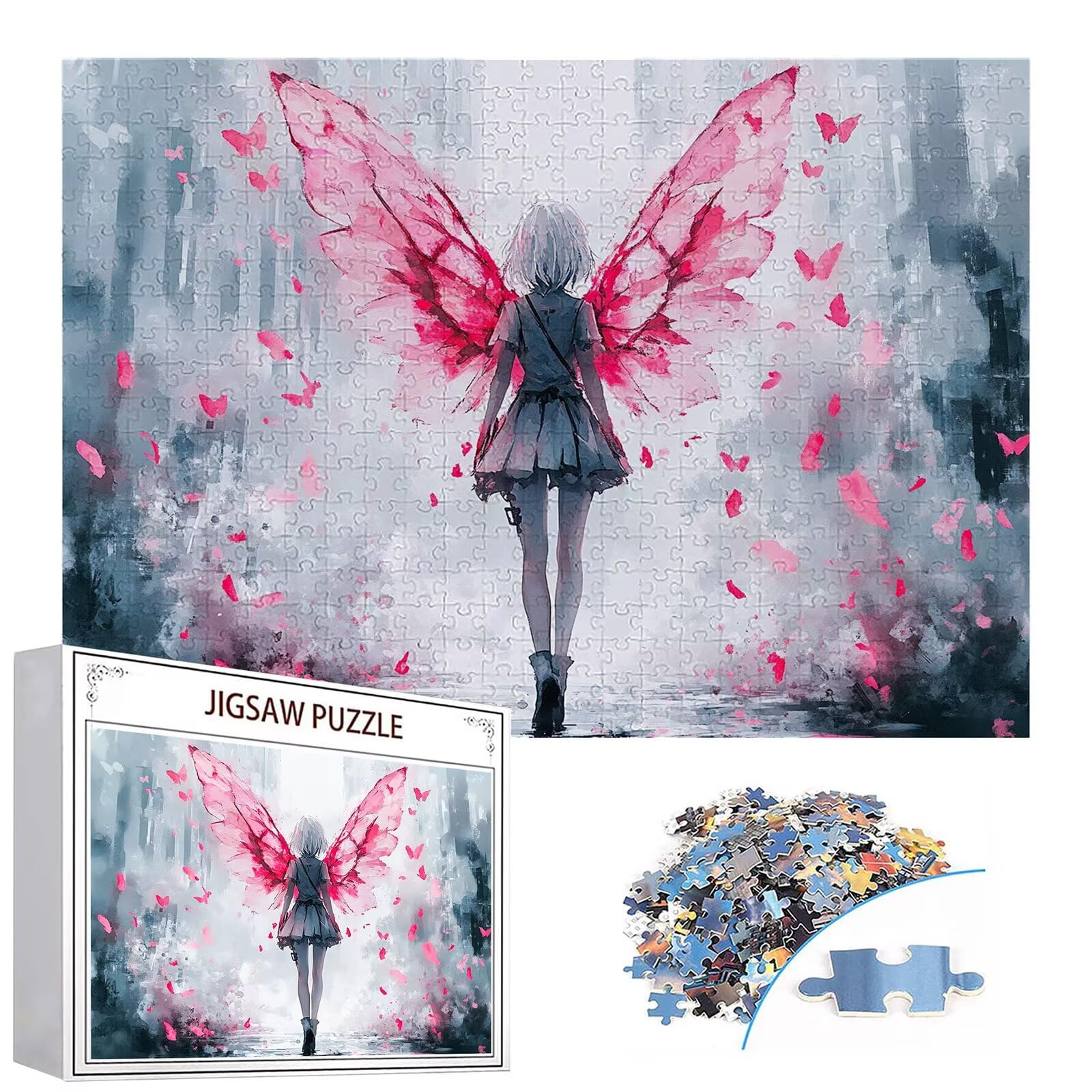 Puzzle 5000 elementów dziewczyna dorosły elf 156 x 105 cm unikalne rzemiosło klasyczne 3D drewniana układanka do rodzinnych gier aktywnych, układanka do samodzielnego wykonania nawet do dekoracji