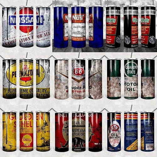 Miniatura 6 de Vaso de filtro de aceite, taza de café al vacío personalizada para hombre, serie Mechanic Garage de 20 onzas, 30 onzas, taza de filtro de aceite,