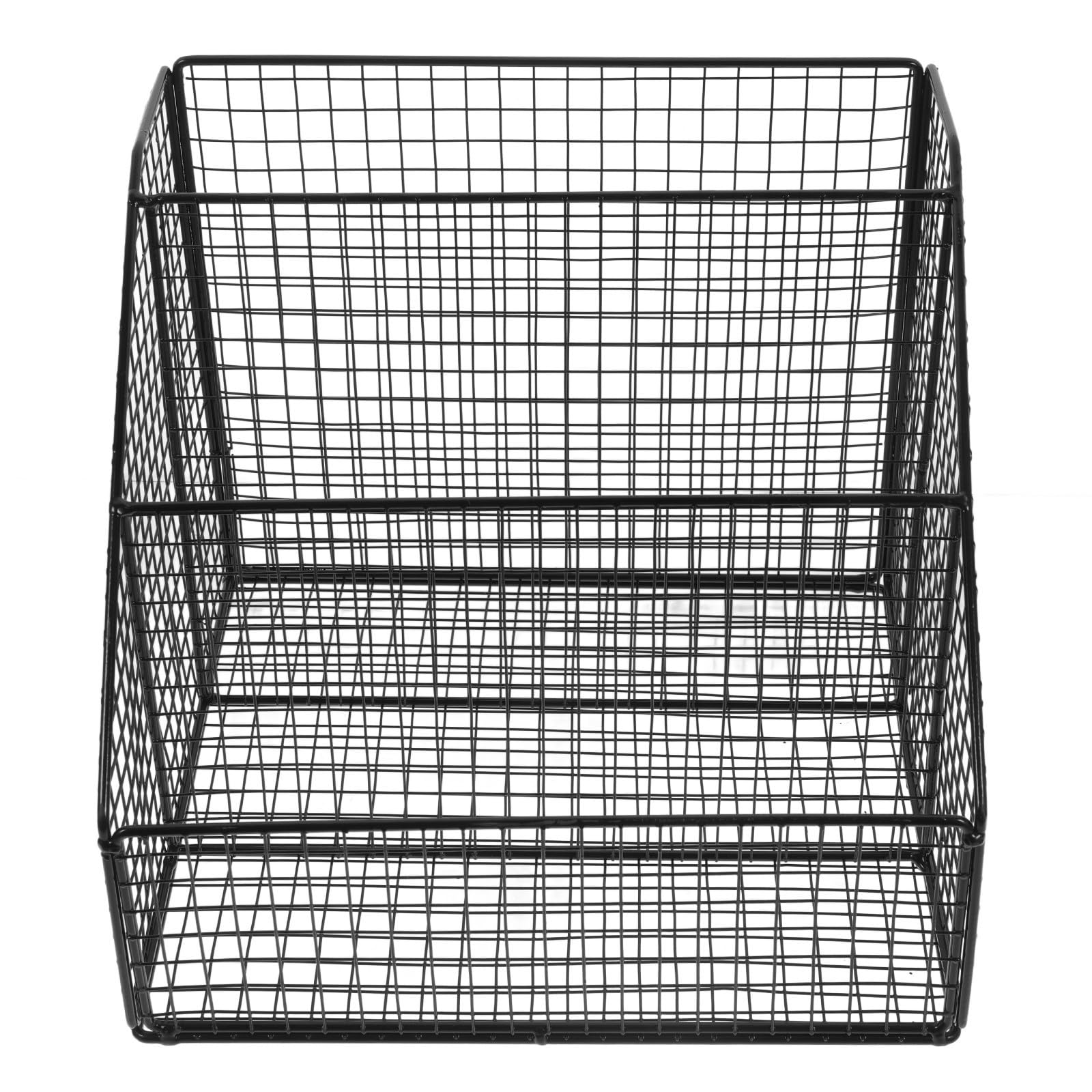 Tabletop Book Organizer Iron Mesh Desktop File Rack for Office