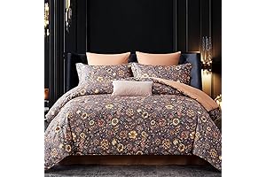 Cupocupa Queen Comforter Set Bed in A Bag, Cozy 7-Piece Bedding Set