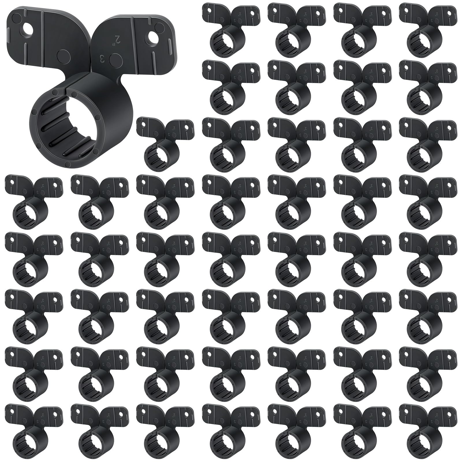 Briwooody 50 Pack 2 Inch Pex Suspension Pipe Clamps, Black