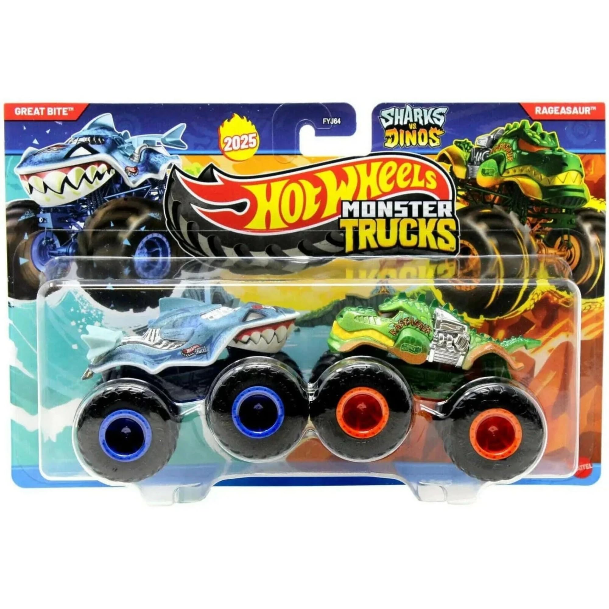 Hot Wheels Monster Trucks Demolition Doubles (Great Bite & Rageasaur JCC71) — image 1