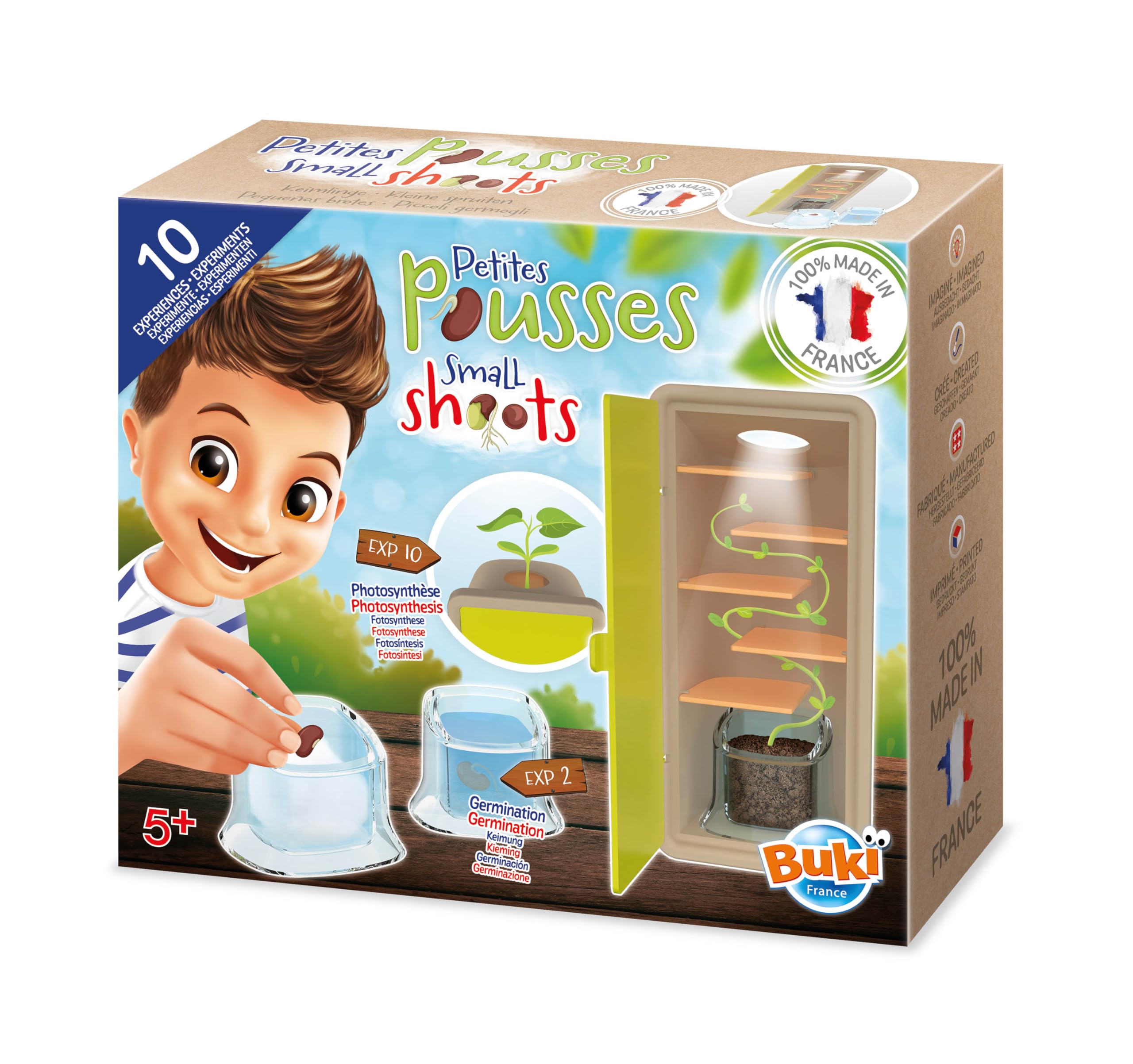 Buki Small Shoot - Germination Experience Kit for Children | Playful Discovery of Seeds and Nature | Educational Gift Set from 5 Years - Made in France