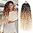 Curly Goddess Locs Crochet Hair 18 Inch Boho River Locs Hippie Wavy Crochet With Curly Hair In Middle And Ends Braids Hair Extensions (7Packs,18 inch, 3T1B/27/613)