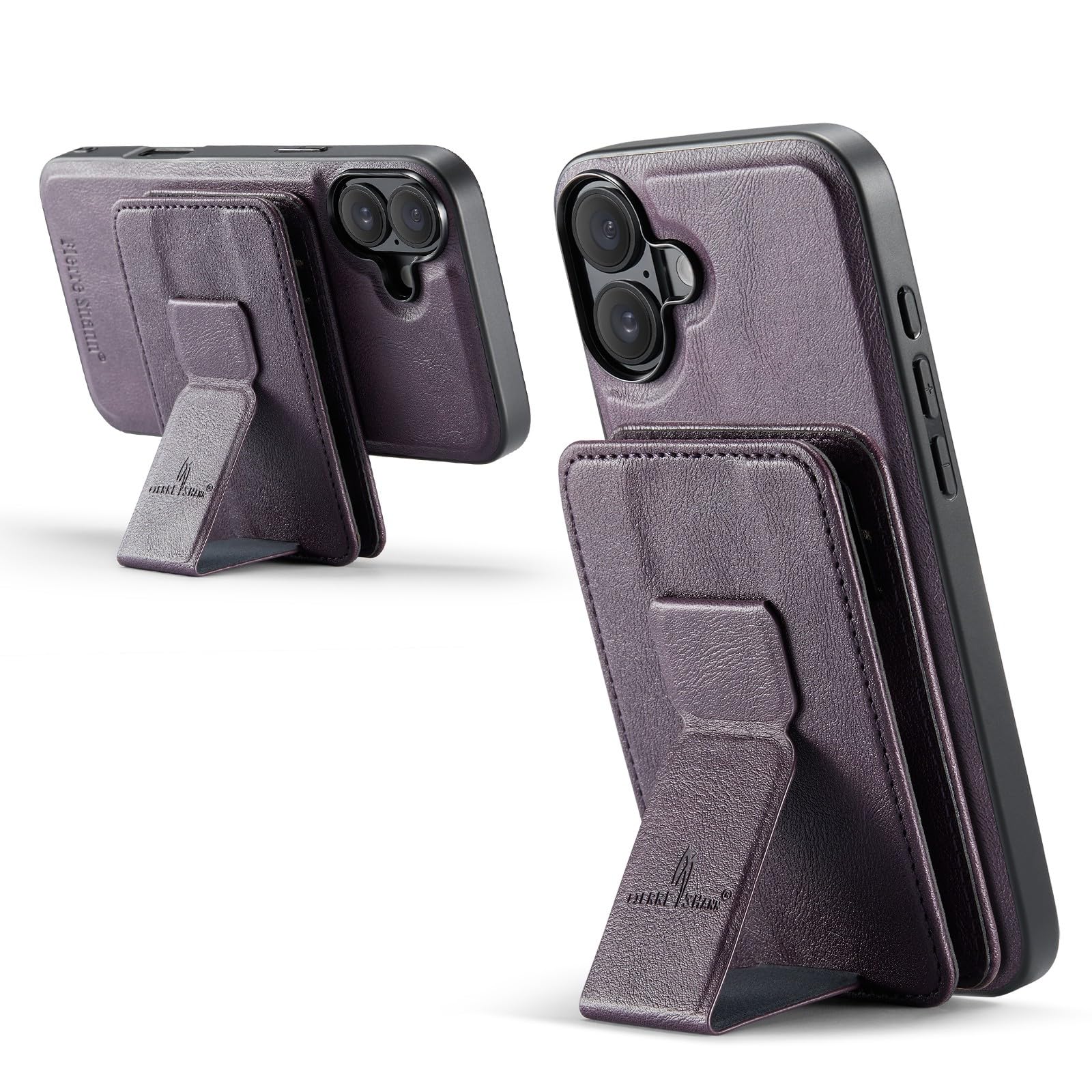 Coque iPhone 14 Plus violette protégeant des chocs avec rangement carte amovible - 7