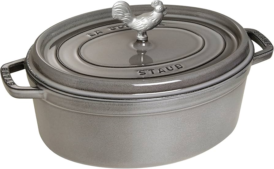 Amazon.com: Staub Coq au Vin Cocotte, Graphite Grey, 4.25 qt
