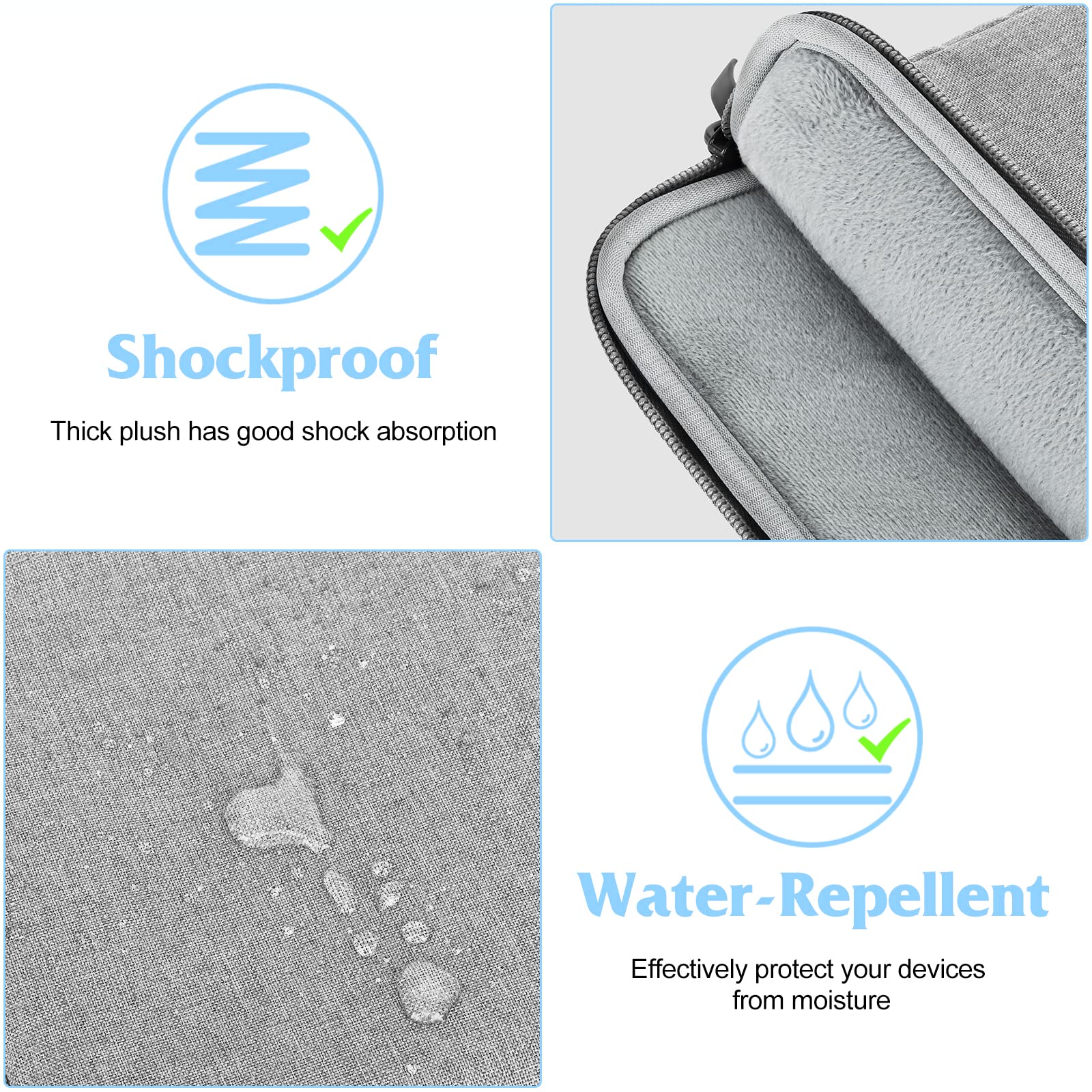 UrbanX 8 Inch Tablet Case for alcatel Pop 8S Lightweight Portable Protective Bag Laptop with Dual Pockets