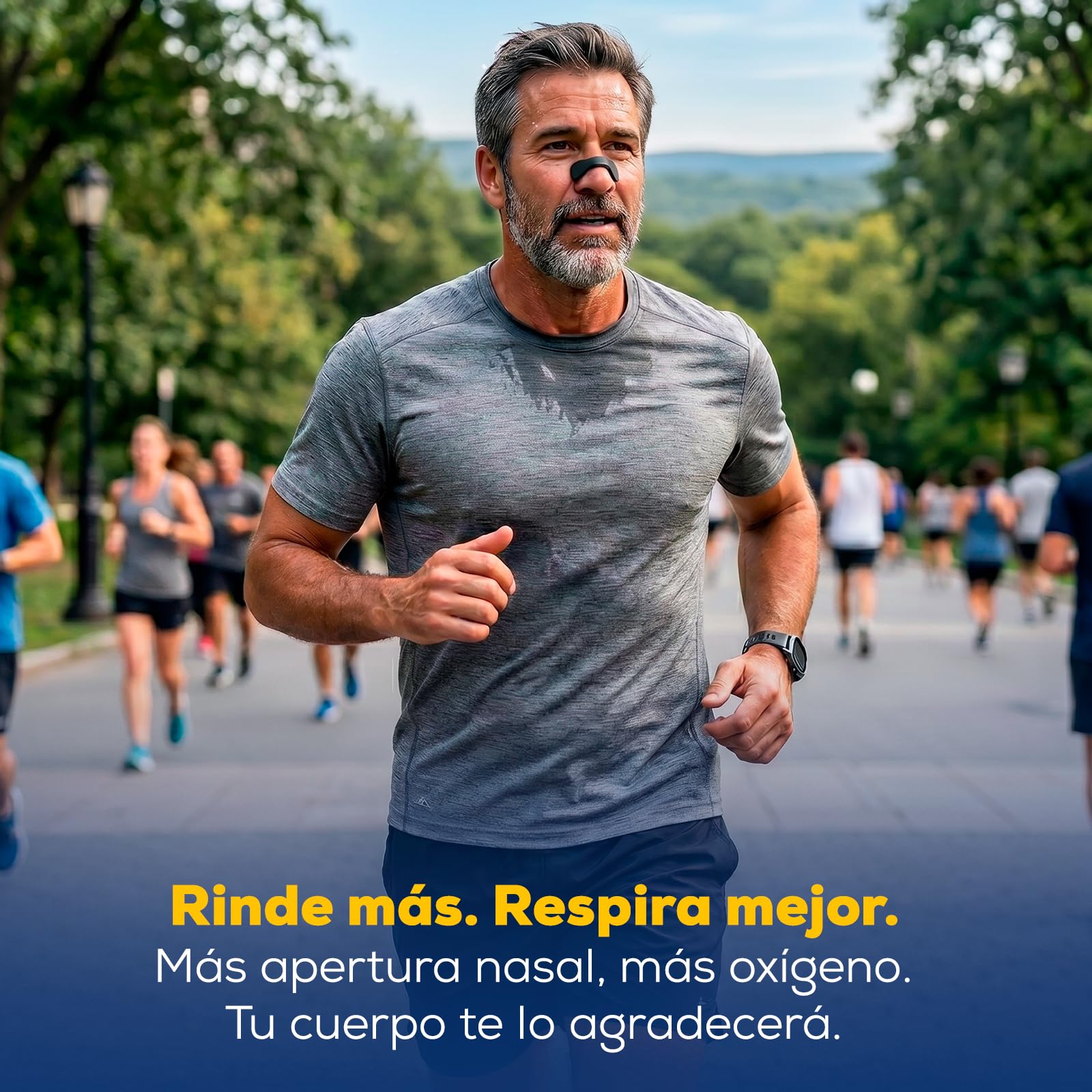 Tiras Nasales Magnéticas - Dilatador Nasal Antirronquidos para Dormir y Deporte, Adhesivo Hipoalergénico, Mejora Respiración y Oxigenación - 60 Parches (30 Días), 4 Tallas y Aplicador - HerboAhorro®