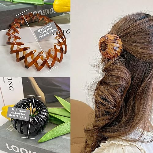 Miniatura 2 de 7 piezas de accesorios para el cabello para mujeres, pinza mágica para el cabello de nido de pájaro, accesorios para moño para el pelo, clip para el