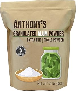 Anthony's Premium Alum Powder, 1.5 lb, Batch Tested & Verified Gluten Free, Granulated Pickle Powder