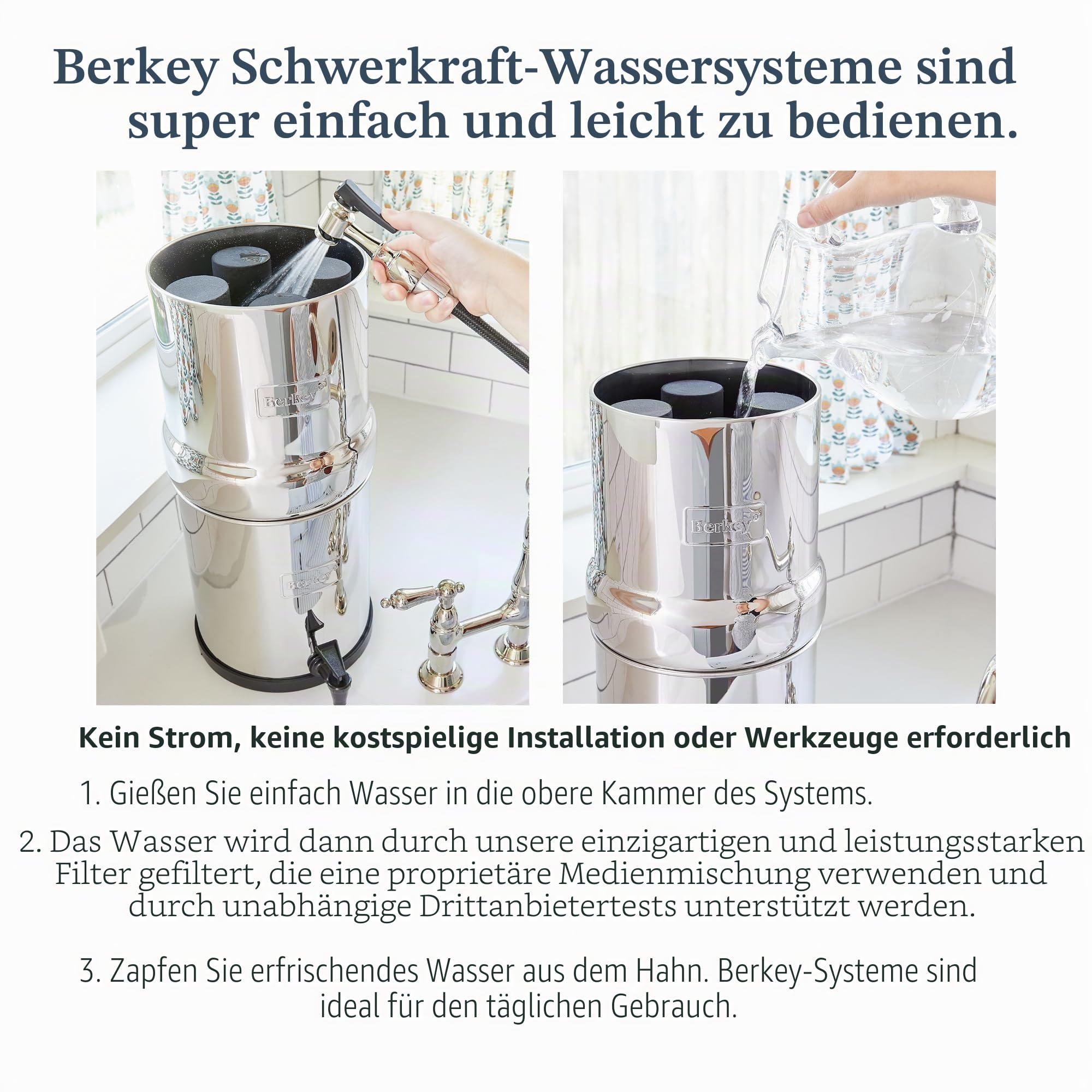Berkey Phoenix Gravity Millennium Edition Filterelemente (2er-Set) – NMCL empfohlener Ersatz anstelle von schwarzen Berkey Elementen BB9-2