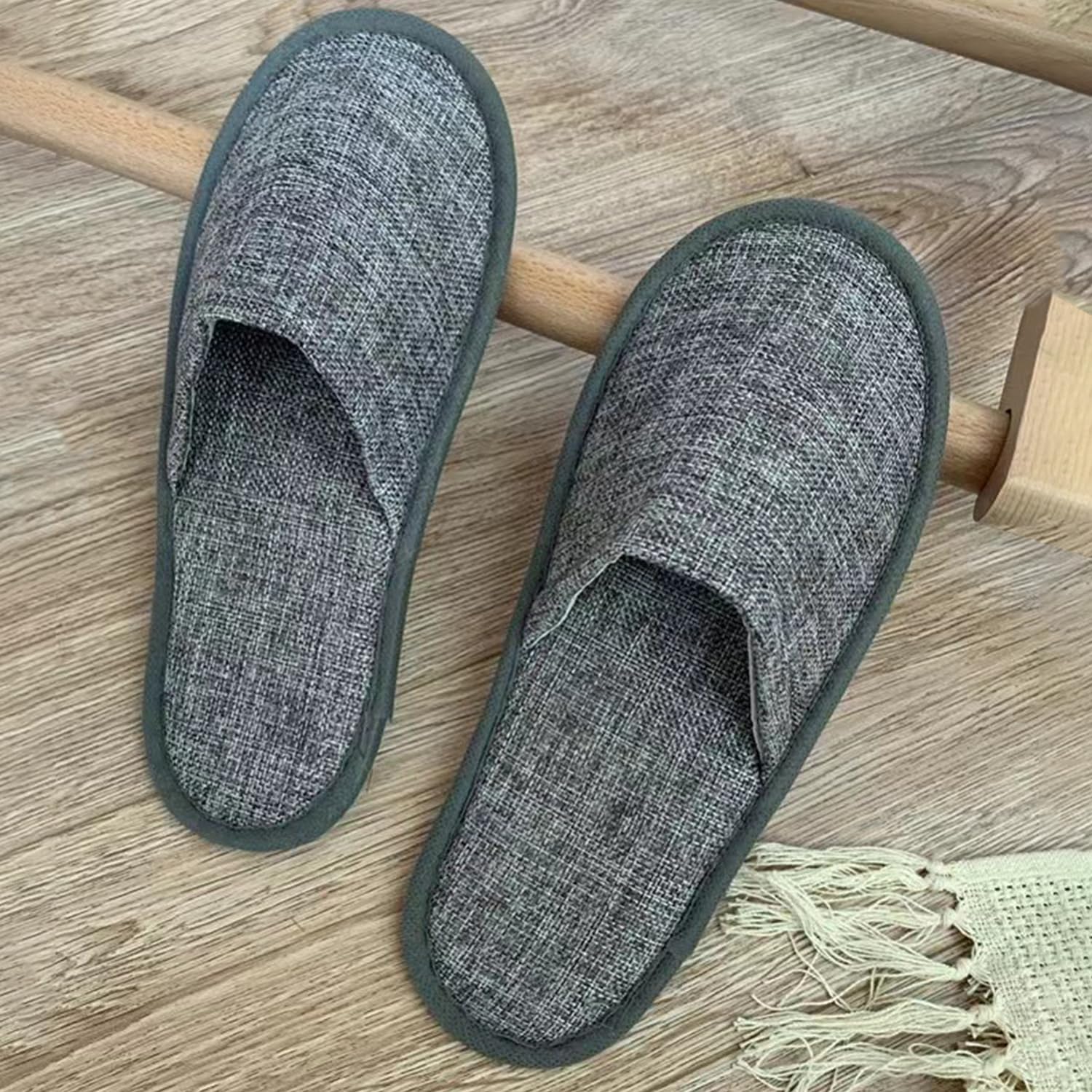 50 Paires de Pantoufles Jetables, Pantoufles de Spa à Bout Fermé, Taille Générale Pour Hommes et Femmes, Pantoufles Antidérapantes Portables