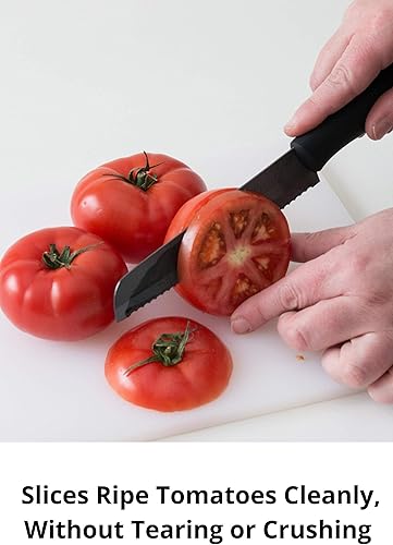 Miniatura 6 de Cestari Paquete de cuchillos de pan de 6 pulgadas, cuchillo de cerámica avanzado para rebanar pan casero y cuchillo de banco para preparar masa