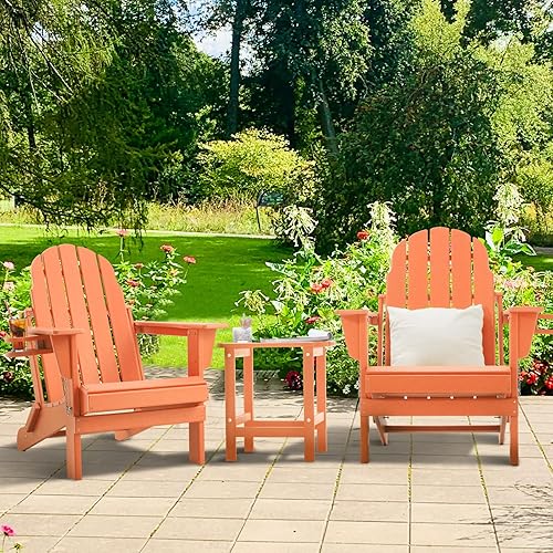 Miniatura 9 de RICHRYCE Silla Adirondack plegable para exteriores, sillas de patio resistentes a la intemperie, silla de patio, silla de césped, sillas Adirondack