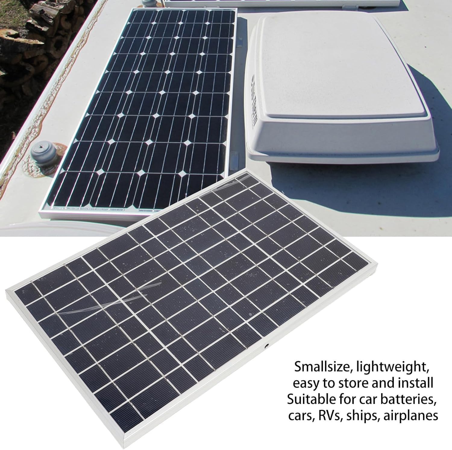 Ładowarka Do Paneli Słonecznych 30w 60w 90w 120w, Zestaw Paneli Słonecznych 12v / 24v, Z Wodoodpornym Kontrolerem 40a, Wysoki Współczynnik Konwersji, Do ładowania Na Zewnątr, 60w